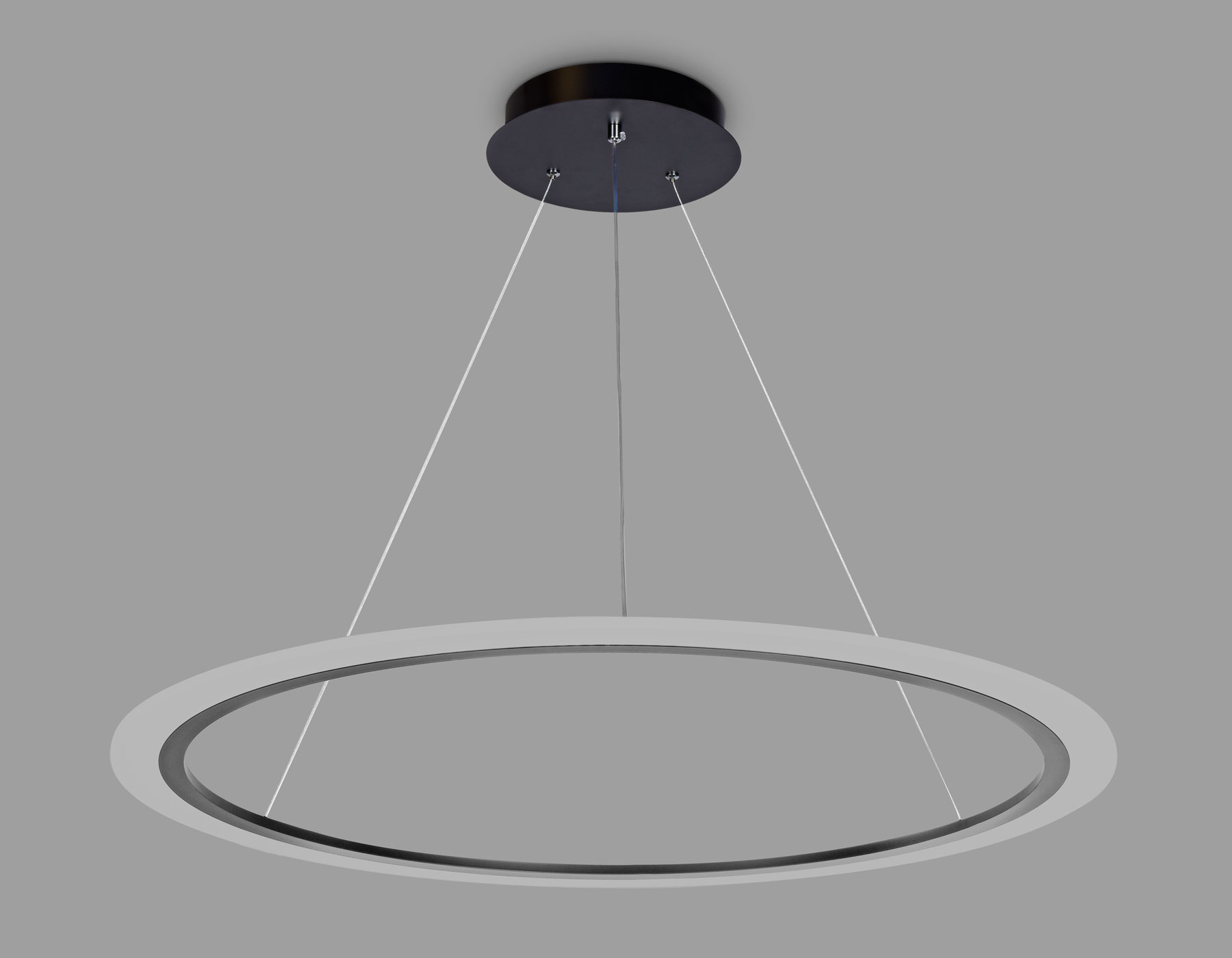 Подвесной светильник FA4347 BK черный 68W 3000K/4200K/6400K D770*730 (ПДУ РАДИО 2.4G)