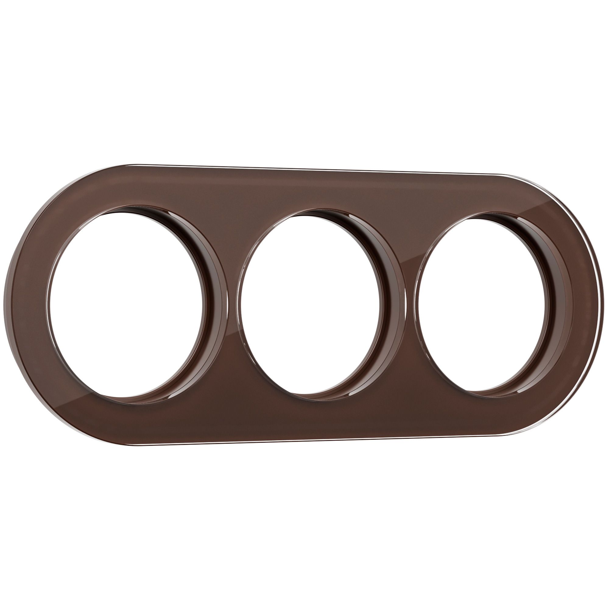 Рамка на 3 поста Werkel Favorit Runda (Коричневый) WL21-frame-03