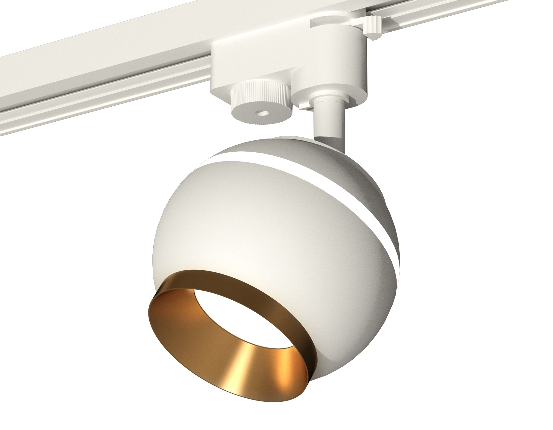 Комплект трекового светильника Ambrella XT1101023 SWH/PYG белый песок/золото желтое полированное GU5.3 LED 3W 4200K (A2520, C1101, N7034)