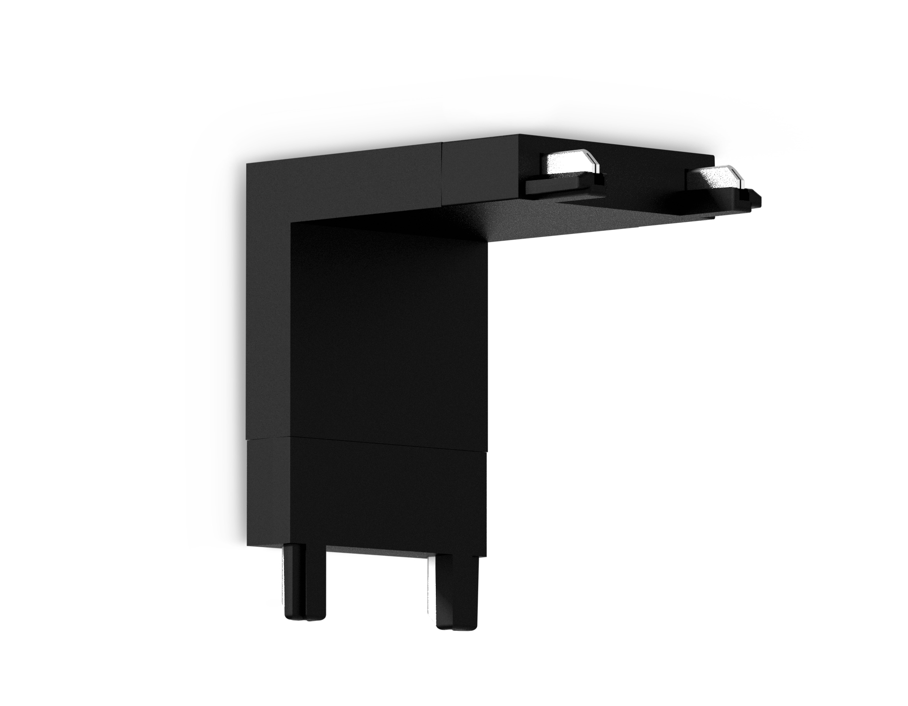 Коннектор угловой внутренний для шинопровода Magnetic Ultra Slim Ambrella GV1104 BK черный IP20 48V 26*26*26