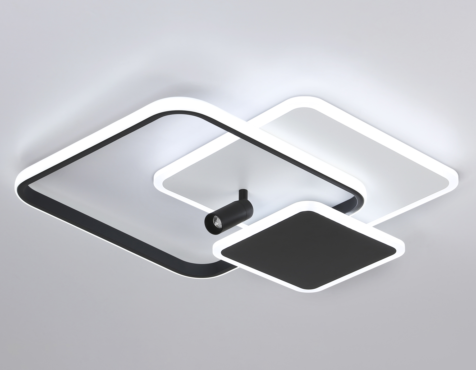 Потолочный LED светильник LED светильник FL5120/3+1 WH/BK 83W белый/черный 3000K/4200K/6400K+4200K 517*482*110 (ПДУ ИК)