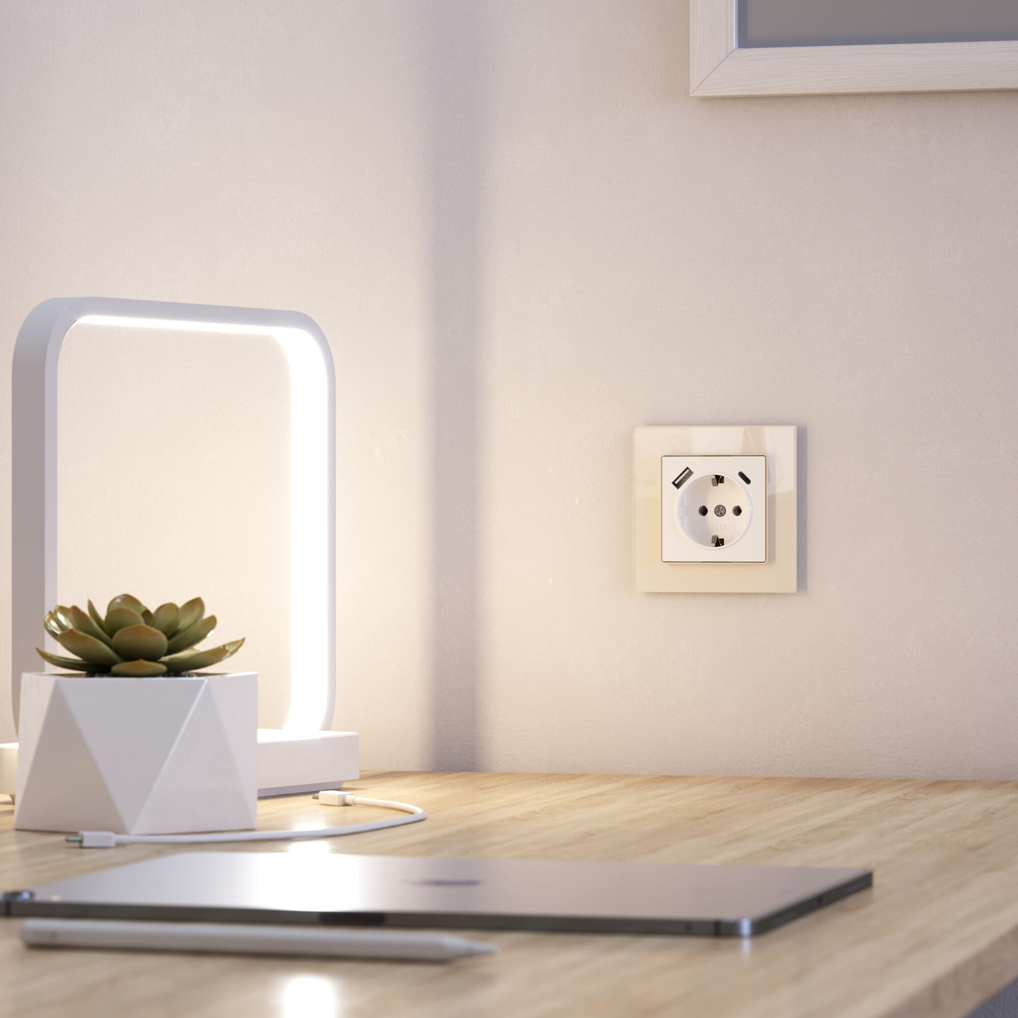 Рамка на 1 пост Favorit Werkel (молочный, стекло) W0011141