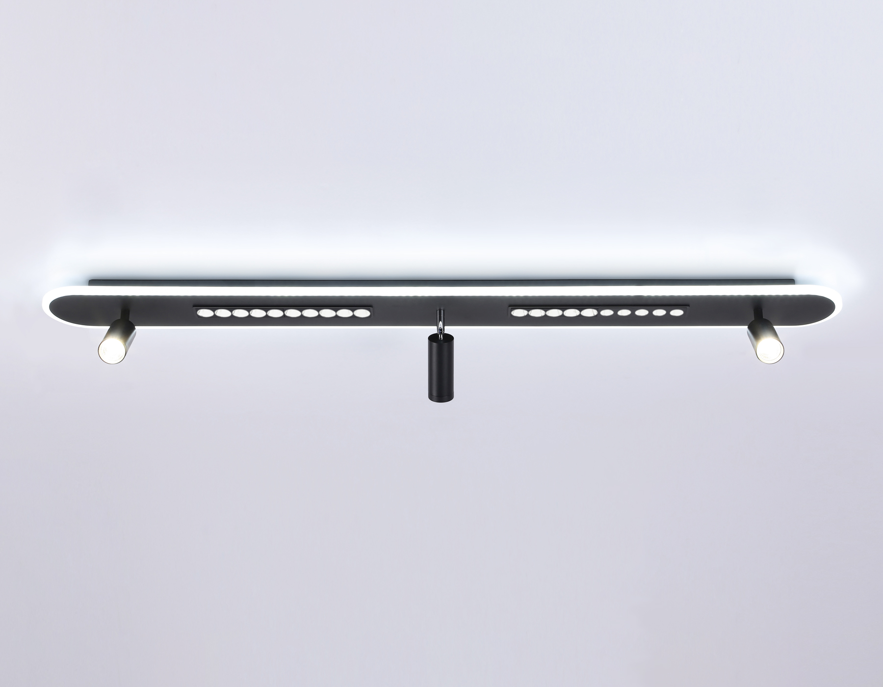 Потолочный светильник Ambrella FL51452/1+3 BK черный 79W 3000K-6400K+4200K 1200*125*100 (Без ПДУ)