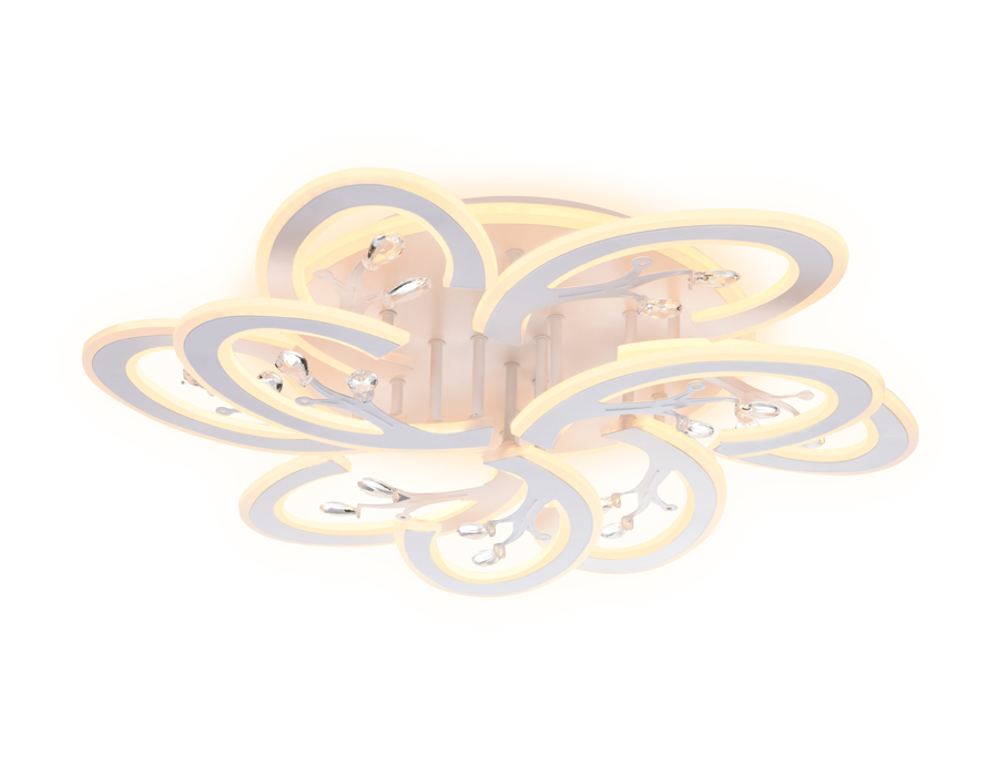 Потолочный светодиодный светильник с пультом Ambrella FA513/6+3 WH белый 216W 680*650*120 (ПДУ РАДИО 2.4G)