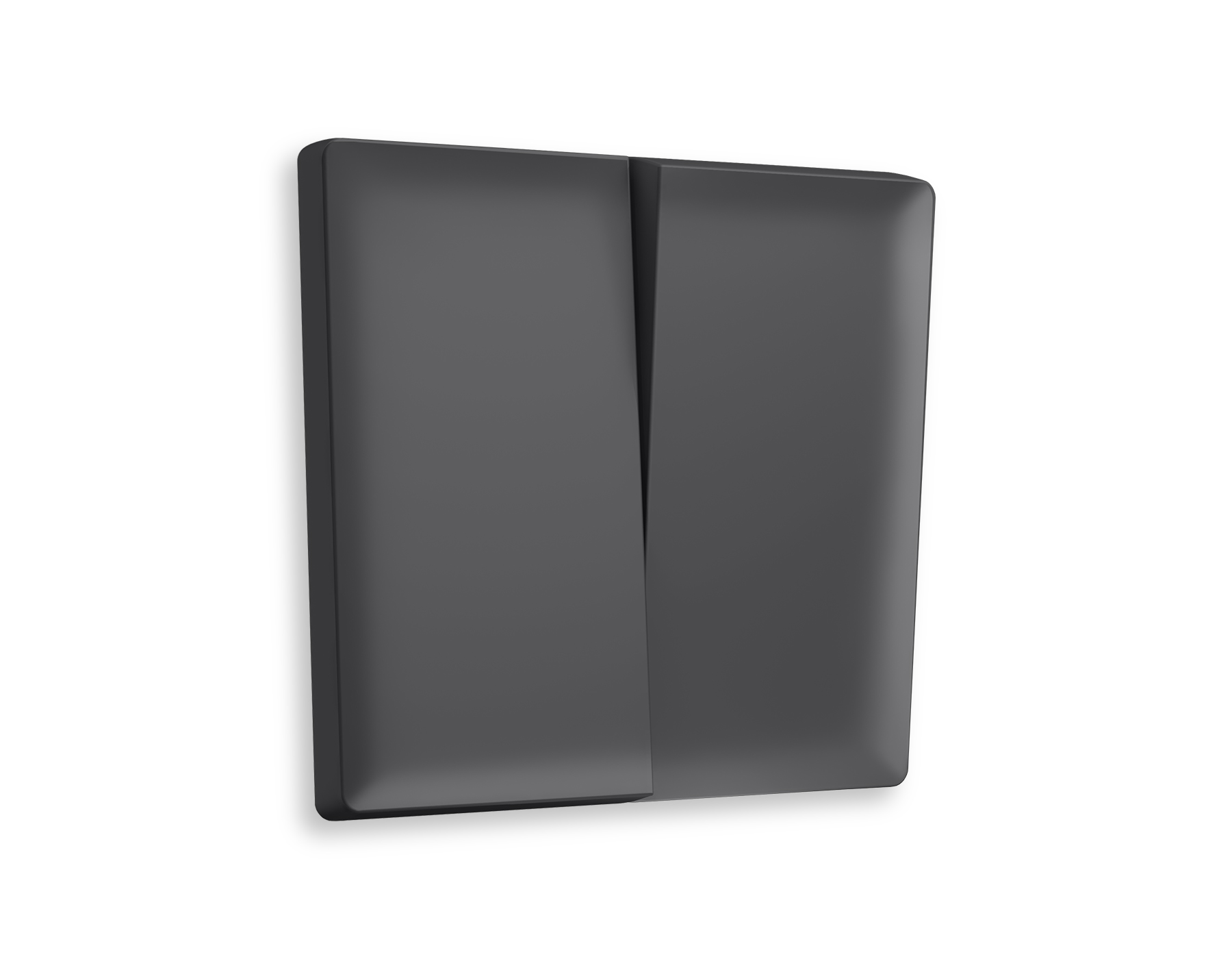 AP9030 Лицевая панель ALFA (Графит Мягкое касание) для 2-кл выключателей QUANT