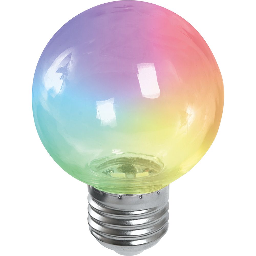 Лампа светодиодная Feron LB-371 Шар прозрачный E27 3W RGB плавная смена цвета Лампа светодиодная Feron LB-371 Шар прозрачный E27 3W RGB плавная смена цвета