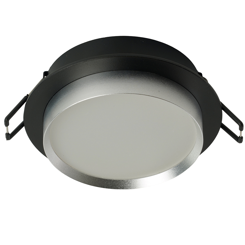 Светильник встраиваемый Feron DL507 потолочный GX53 черный + серебро круг