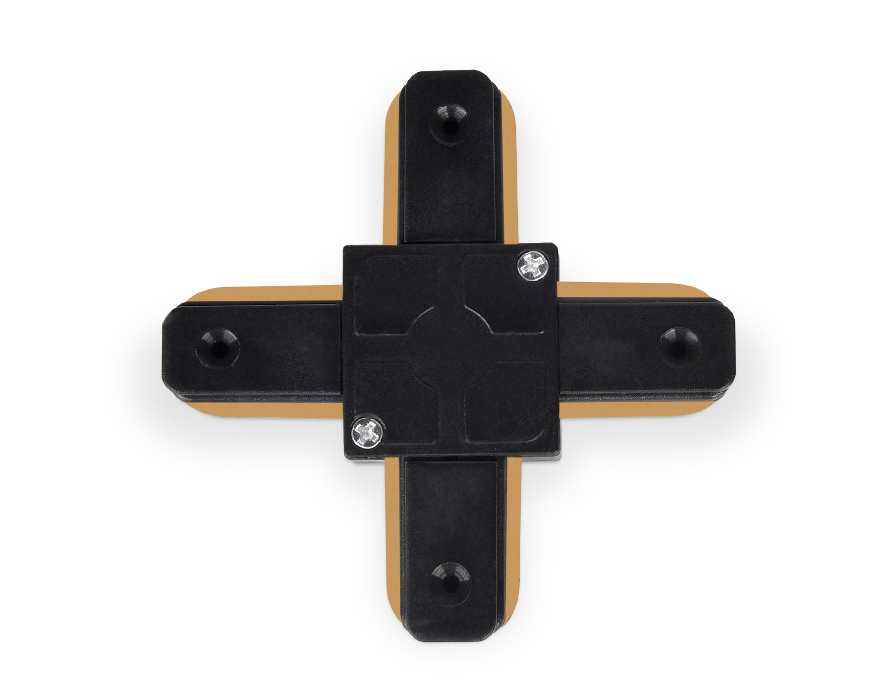 GL7083 BK черный коннектор Х-образный однофазный для соединения трековых шинопроводов