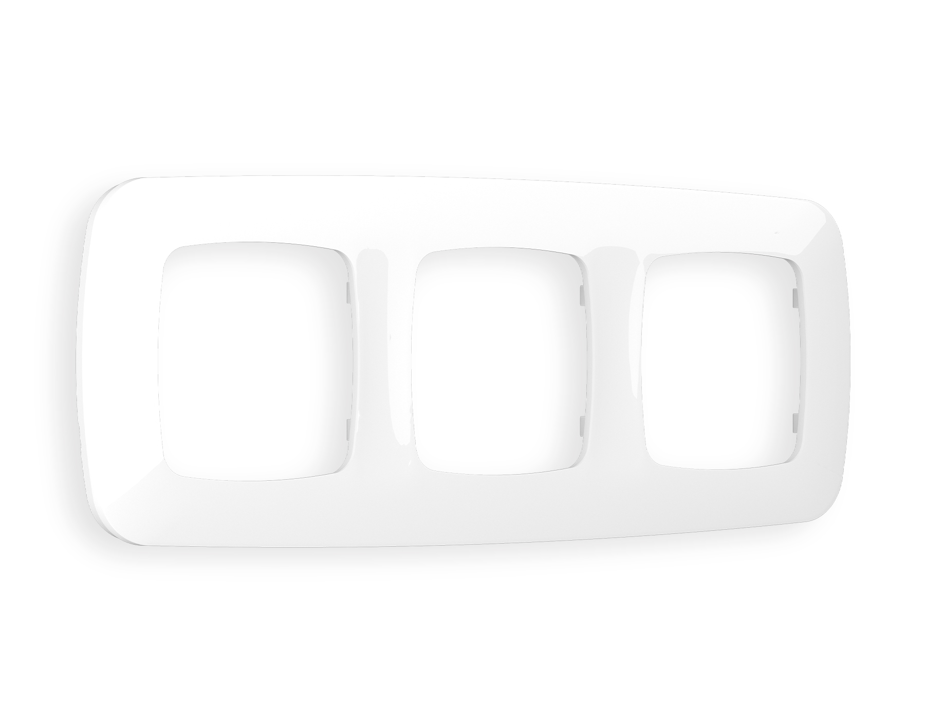 OF140103 Рамка OMEGA Ecta (Белый глянец) 3-ая