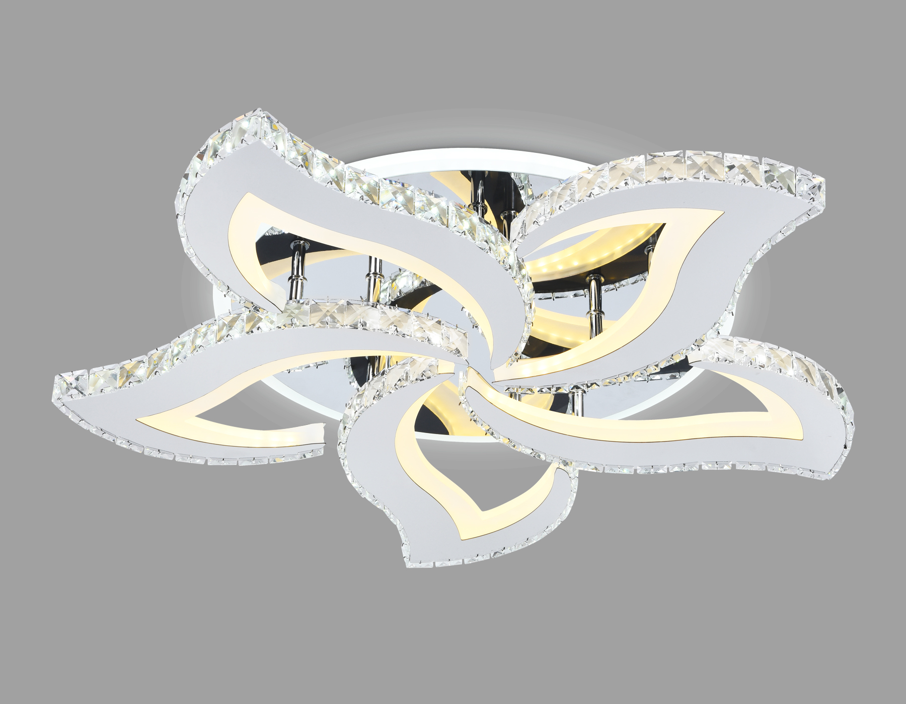 Потолочный светильник Ambrella FA1723/5 CH хром 105W 3000K/4200K/6400K 550*540*90 (ПДУ РАДИО 2.4G)