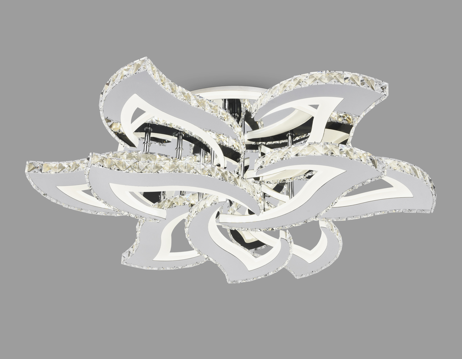 Потолочный светильник Ambrella FA1725/6+3 CH хром 180W 3000K/4200K/6400K 680*610*120 (ПДУ РАДИО 2.4G)