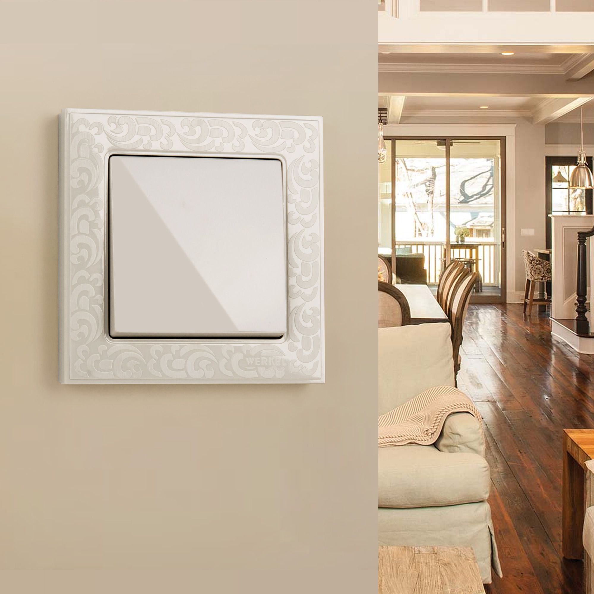 Перекрестный переключатель одноклавишный WERKEL (слоновая кость) WL03-SW-1G-С-ivory / W1113003 / a033772