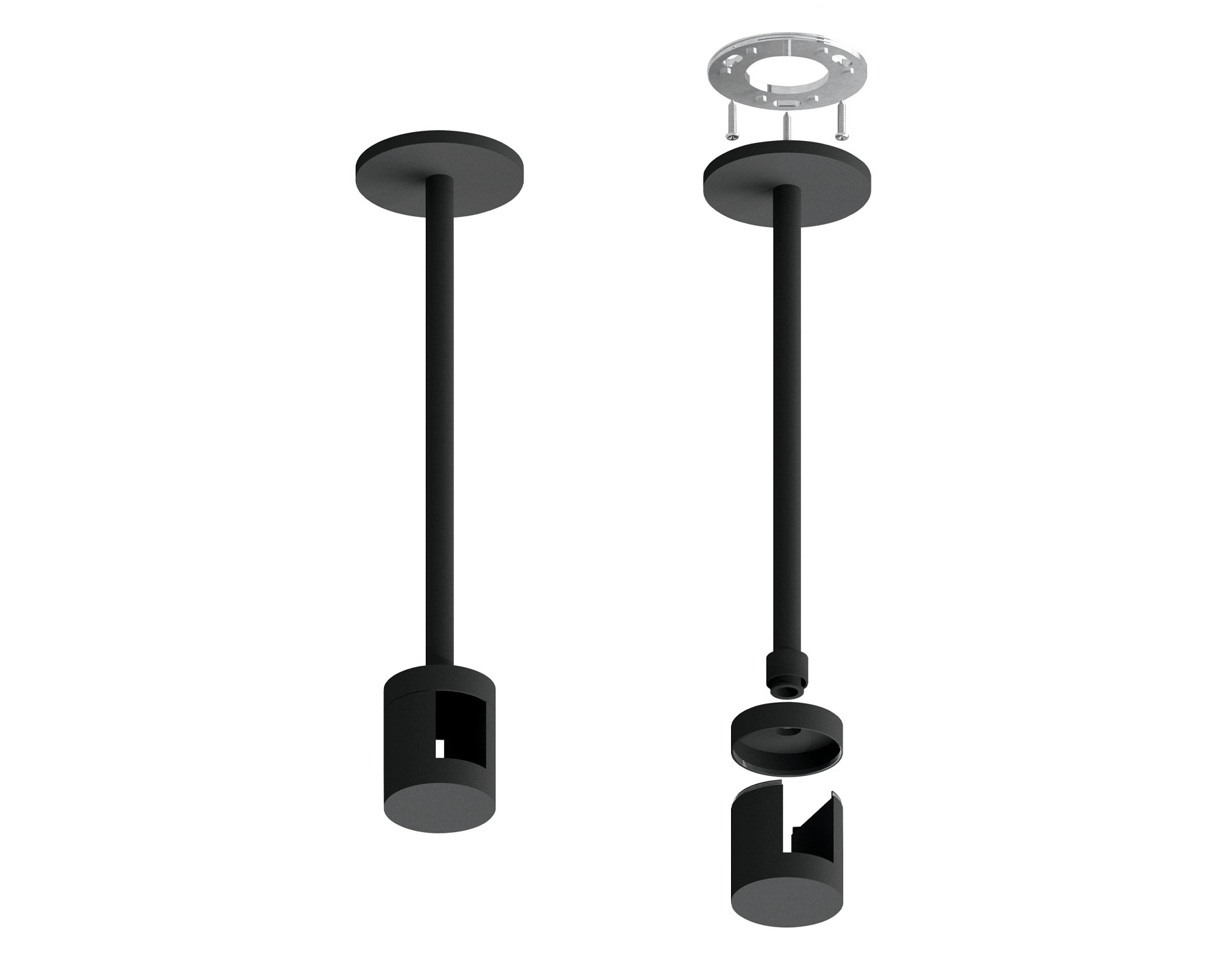 Крепеж накладной Techno Ring Ambrella A9227 BK черный D20*200mm