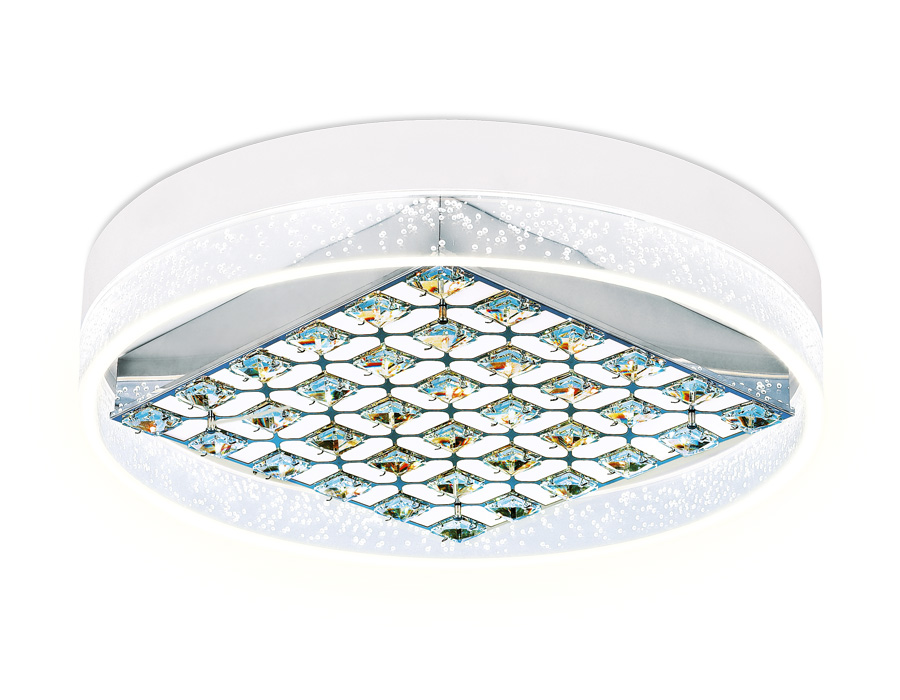 Потолочный светодиодный светильник Ambrella  FA151 WH 100W D500*90 (ПДУ РАДИО 2.4)