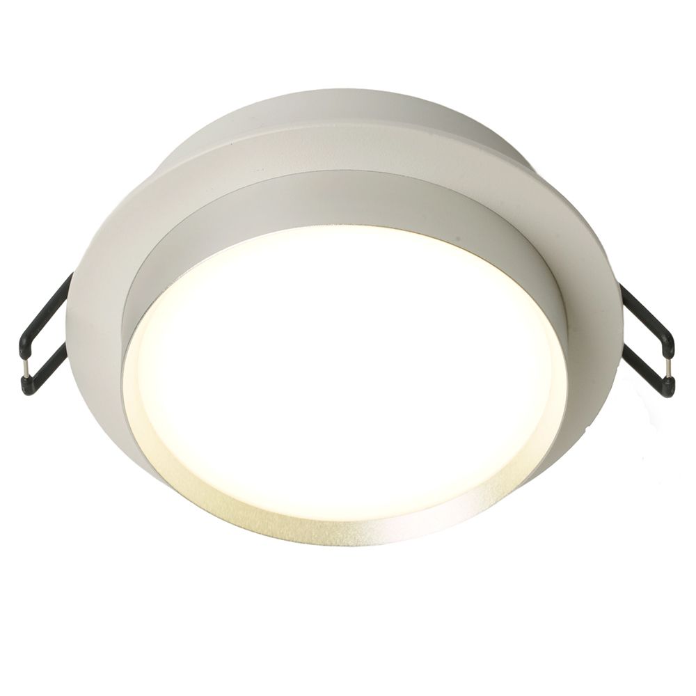 Светильник встраиваемый Feron DL507 потолочный GX53 белый + серебро круг