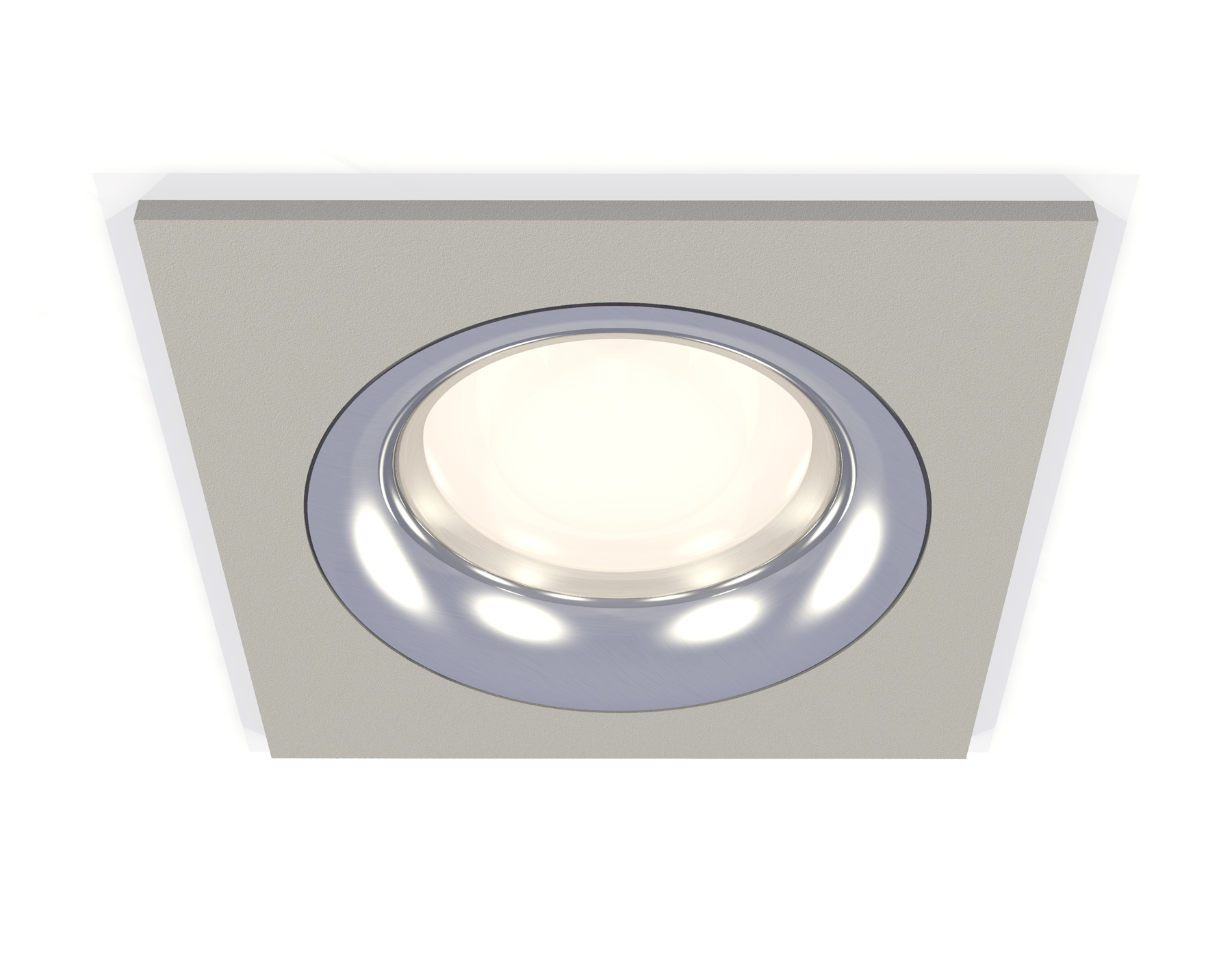 Встраиваемый светильник XC7633003 SGR/PSL серый песок/серебро полированное MR16 GU5.3 (C7633, N7012)