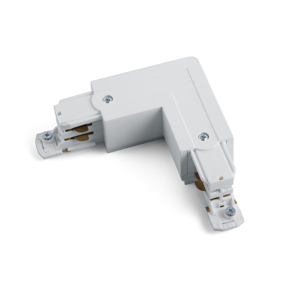 Коннектор угловой Feron PRO-0435, белый, левое (внешний) ,91290