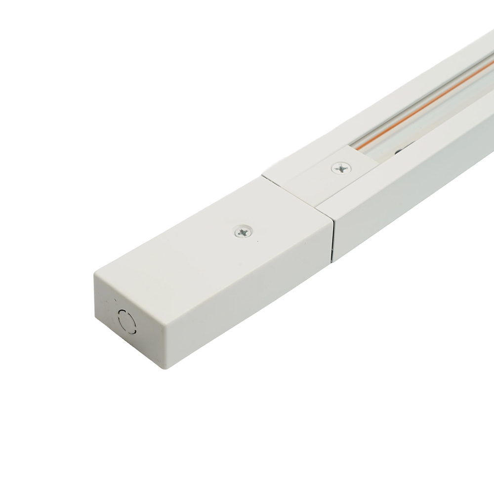 Шинопровод для трековых однофазных светильников, белый, 3м,  в наборе токоввод, заглушка, крепление, CAB1007