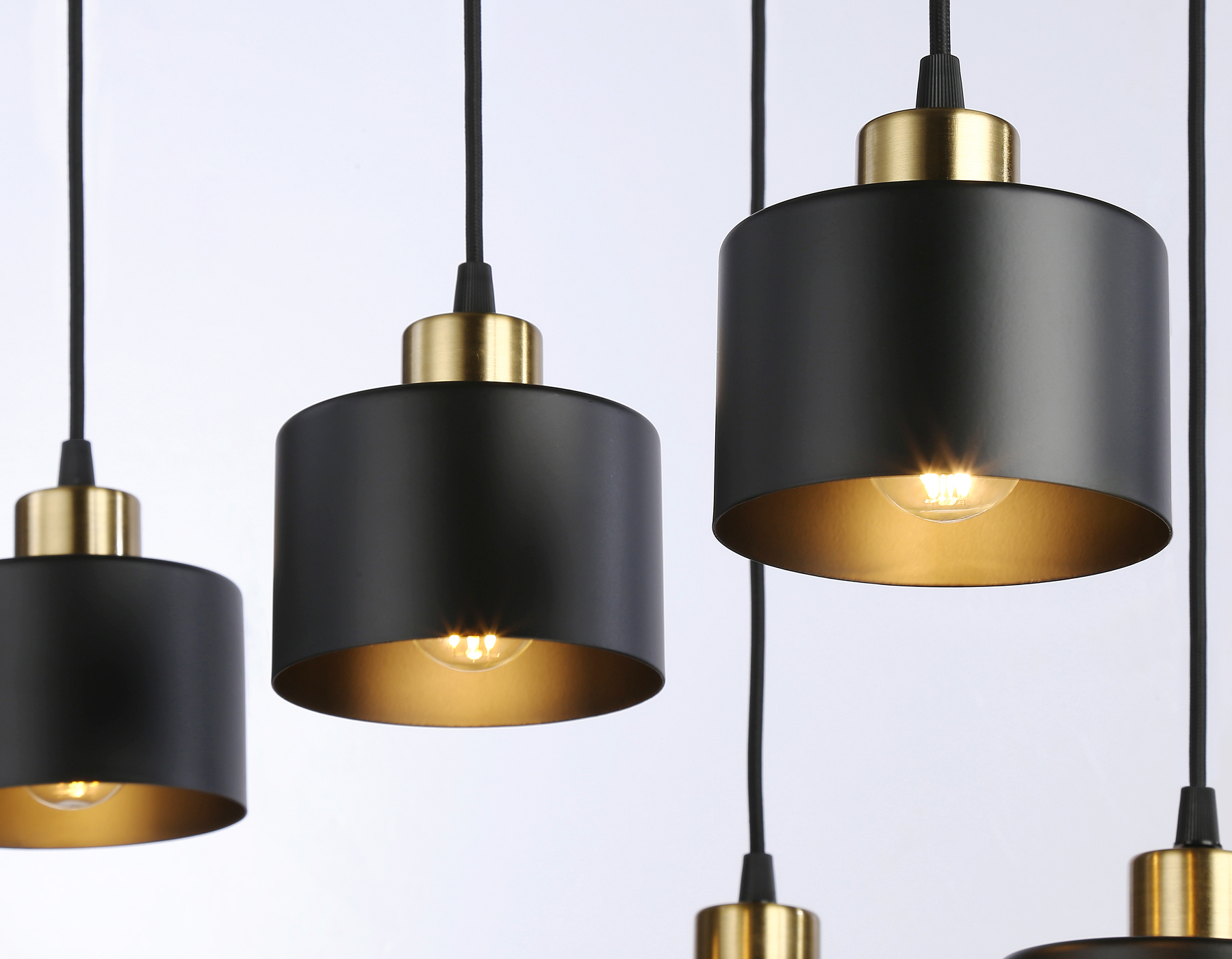 Подвесной светильник TR8126/6 BK/BS черный/латунь E27*6 max 40W 635*320*920