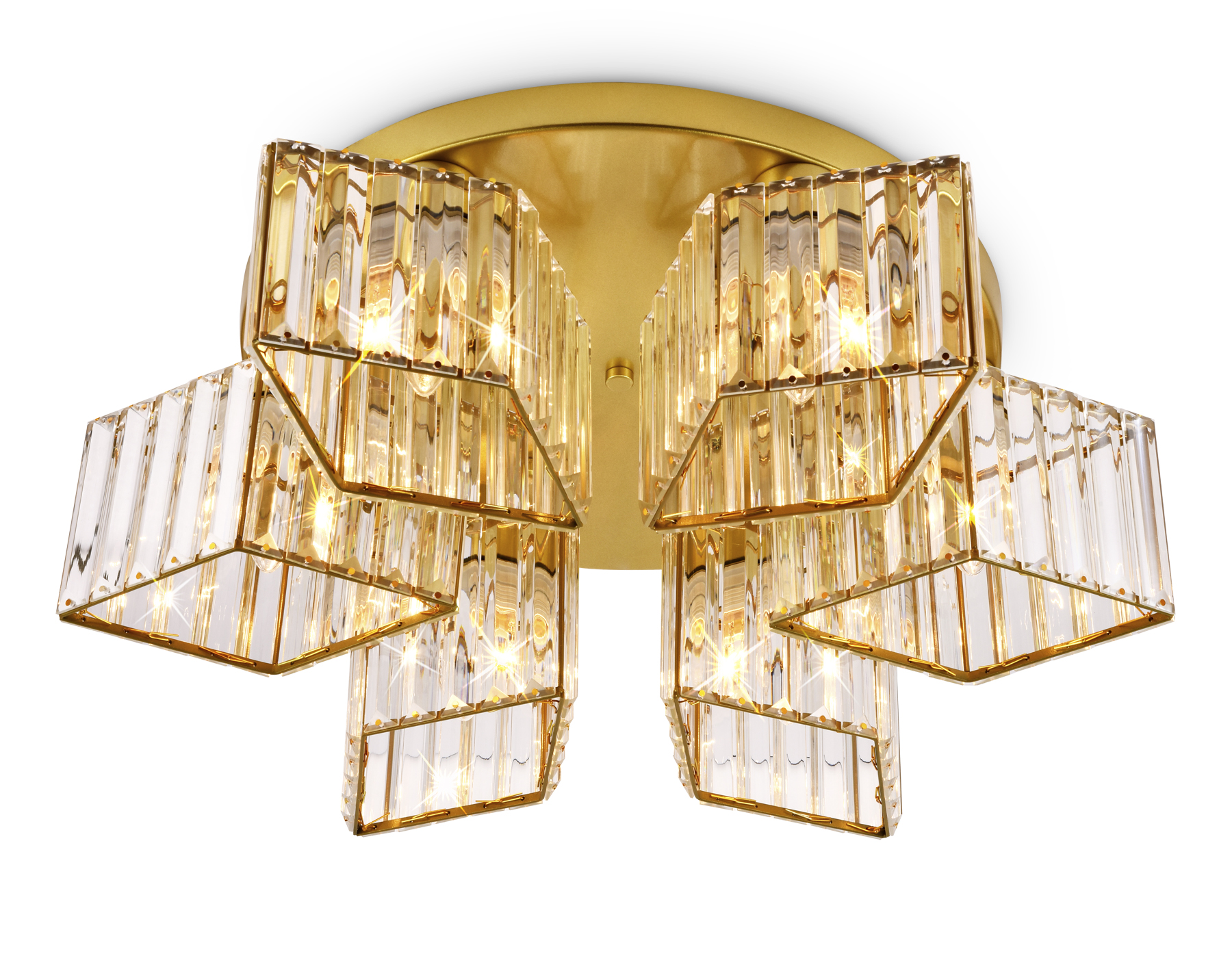 Потолочный светильник Ambrella TR5211/6 GD/CL золото/прозрачный E27/6 max 40W D550*180 Потолочный светильник Ambrella TR5211/6 GD/CL золото/прозрачный E27/6 max 40W D550*180