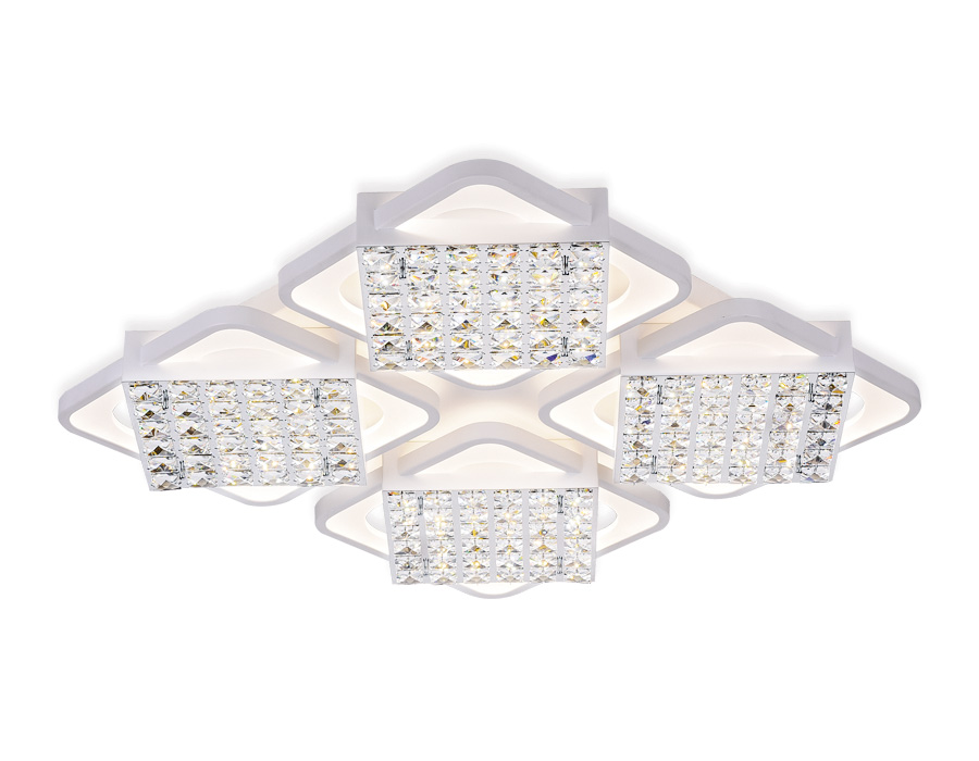 Светильник Ambrella FA128/4 WH 222W 680*680*100 (ПДУ РАДИО 2.4)