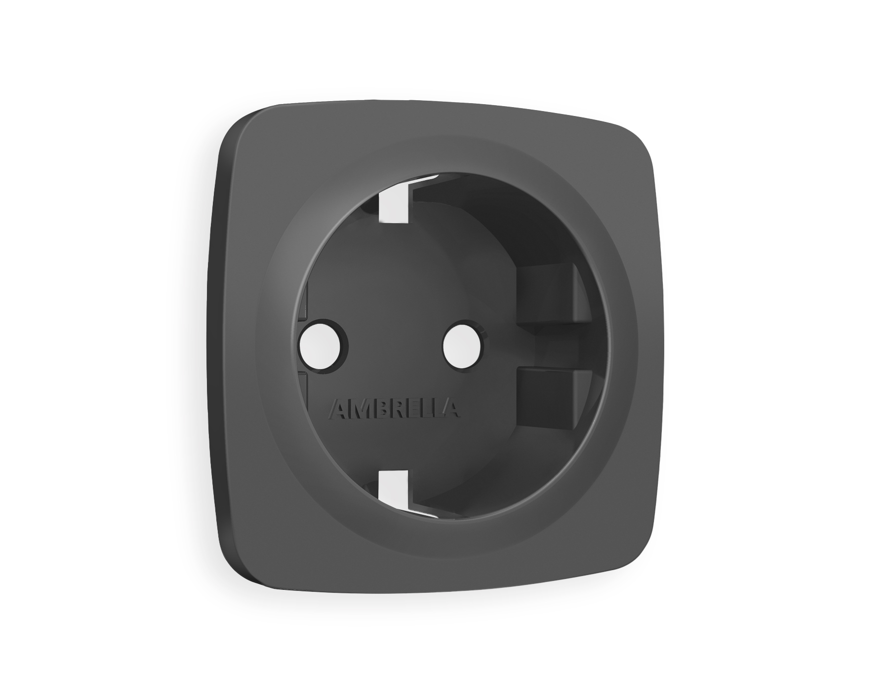 OP9060 Лицевая панель OMEGA (Графит Мягкое касание) для электрической розетки с/з QUANT