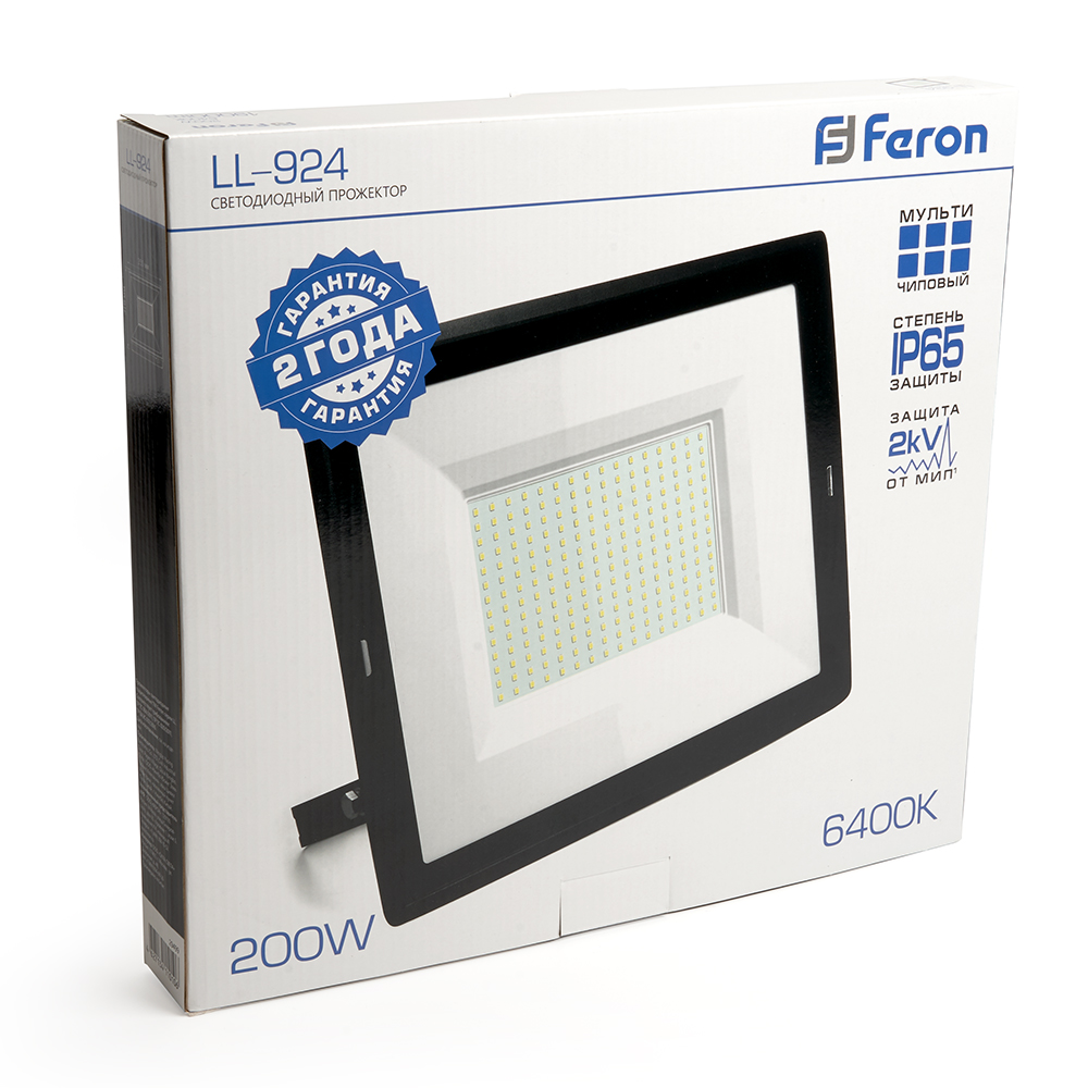 Светодиодный прожектор Feron LL-924 IP65 200W 6400K Светодиодный прожектор Feron LL-924 IP65 200W 6400K