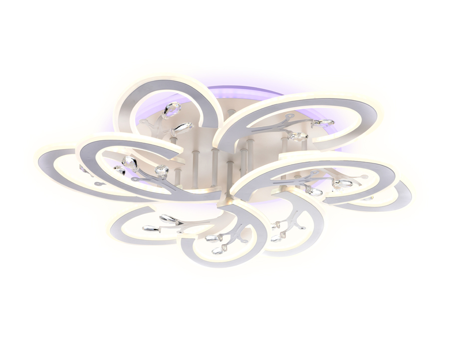 Потолочный светодиодный светильник с пультом Ambrella FA513/6+3 WH белый 216W 680*650*120 (ПДУ РАДИО 2.4G)