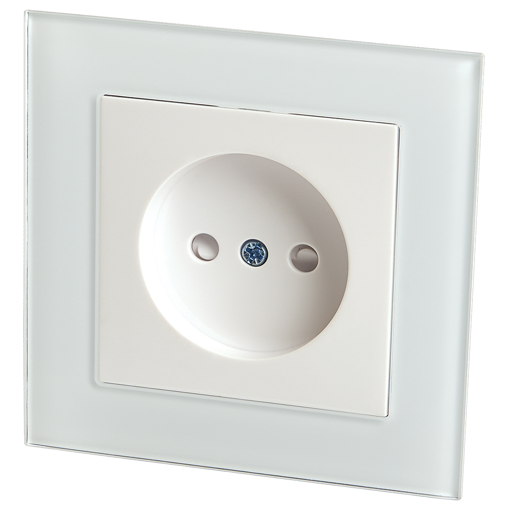 Розетка 1-местная б/з, STEKKER  GLS10-7009-01, 250В, 10А с защитной шторкой, серия Катрин, белый