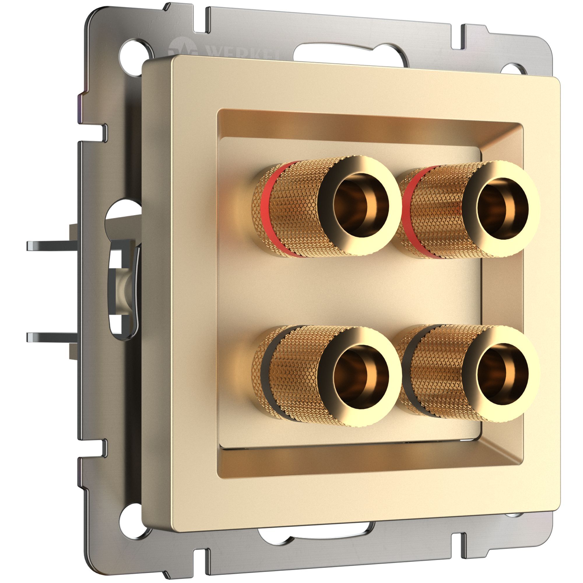 Акустическая розетка WERKEL (шампань) WL11-AUDIOx4 / W1185011 / a040906