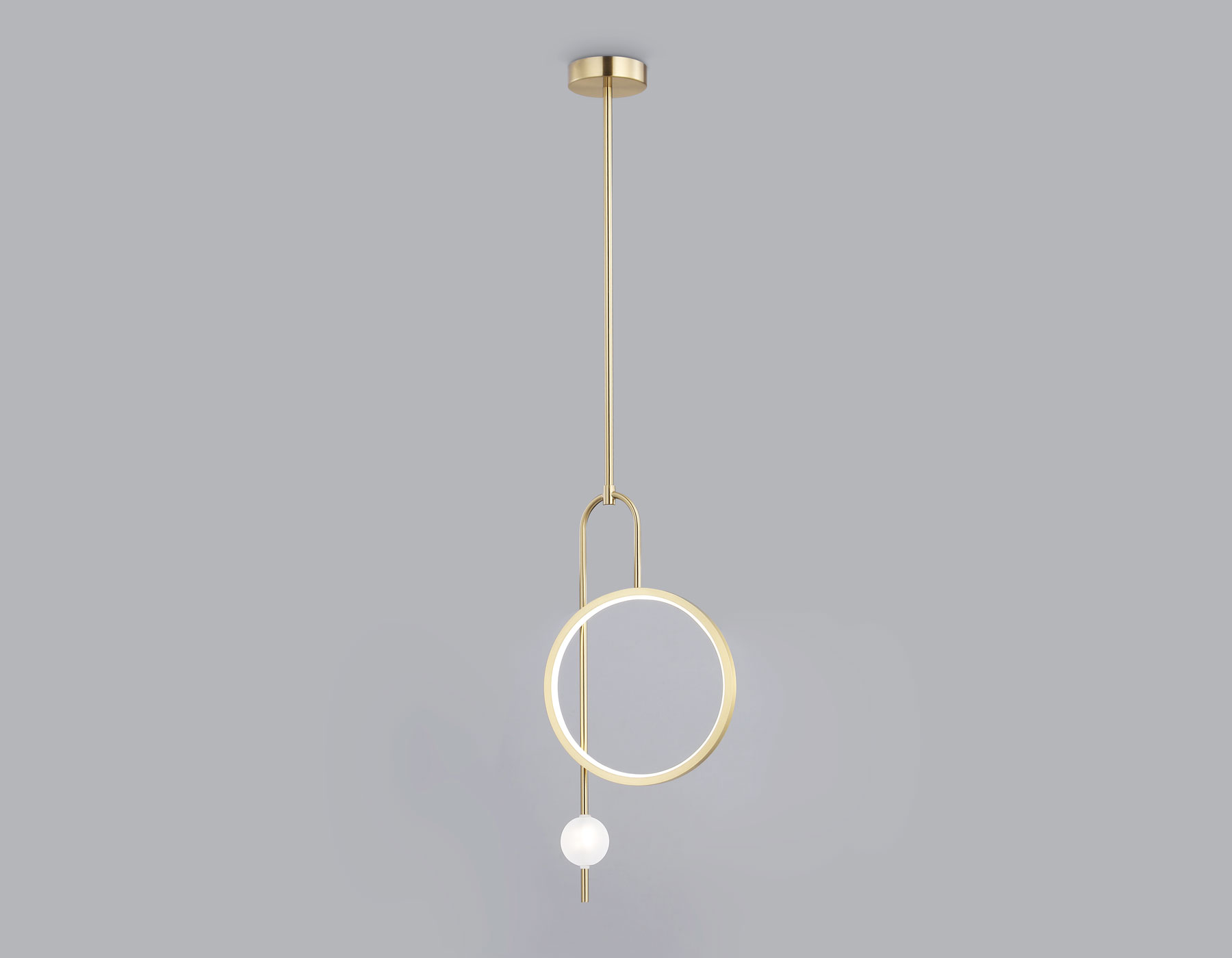 Подвесной светильник Ambrella FL66437 BS латунь 4200K 13W 240*60*1580 (Без ПДУ)