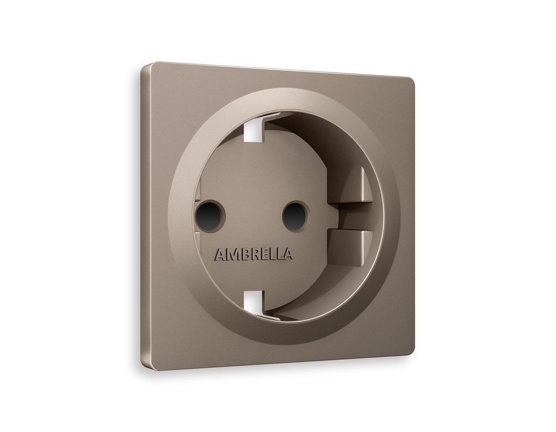 AP6370 Лицевая панель ALFA (Темная бронза матовый) для электрической розетки с/з со шторками QUANT