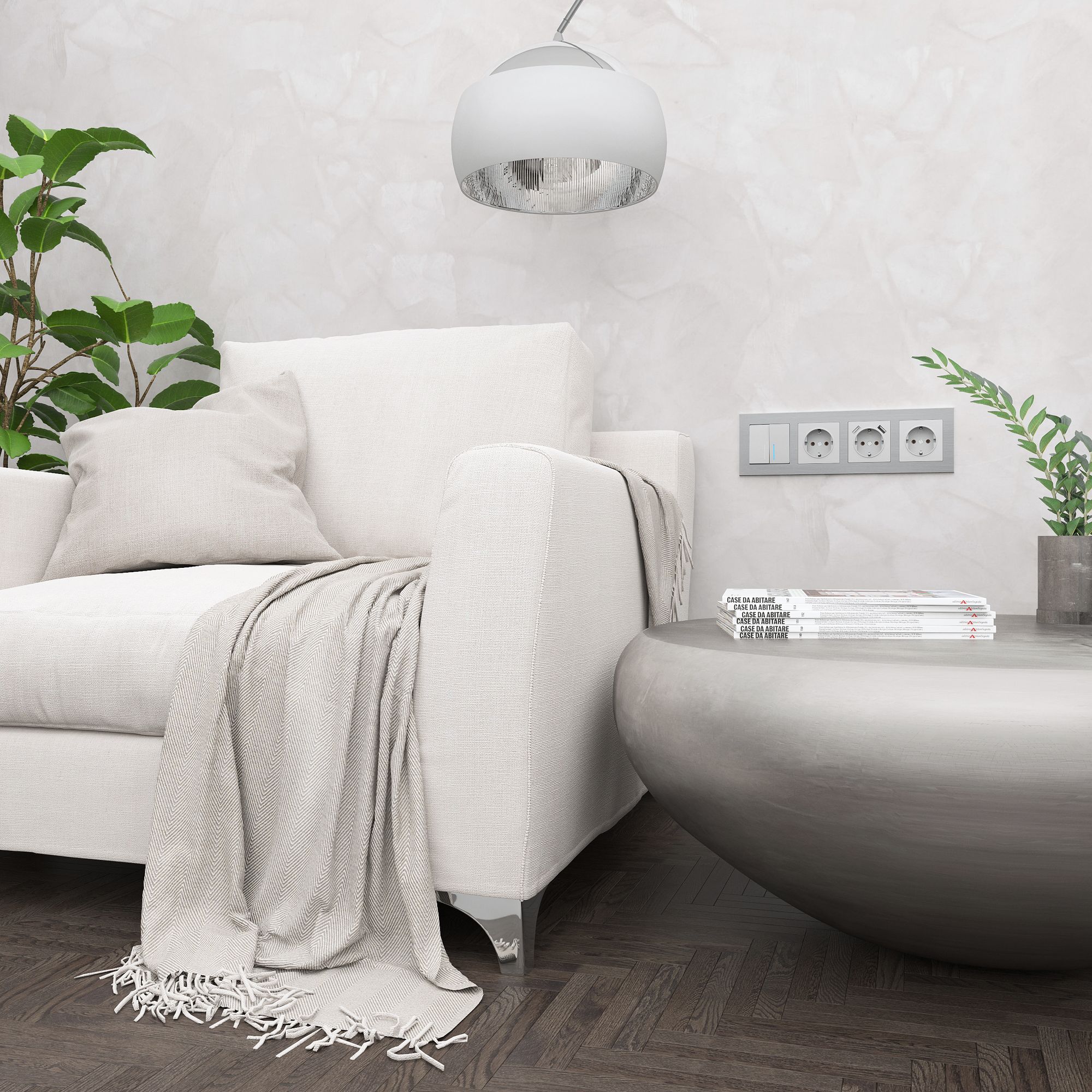 Рамка WERKEL Aluminium на 4 поста (алюминий) WL11-Frame-04 / W0041706 / a033742