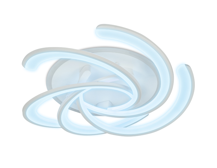 Потолочный светодиодный светильник Ambrella FA505/5 WH белый 180W+38W D600*170 (ПДУ РАДИО 2.4)