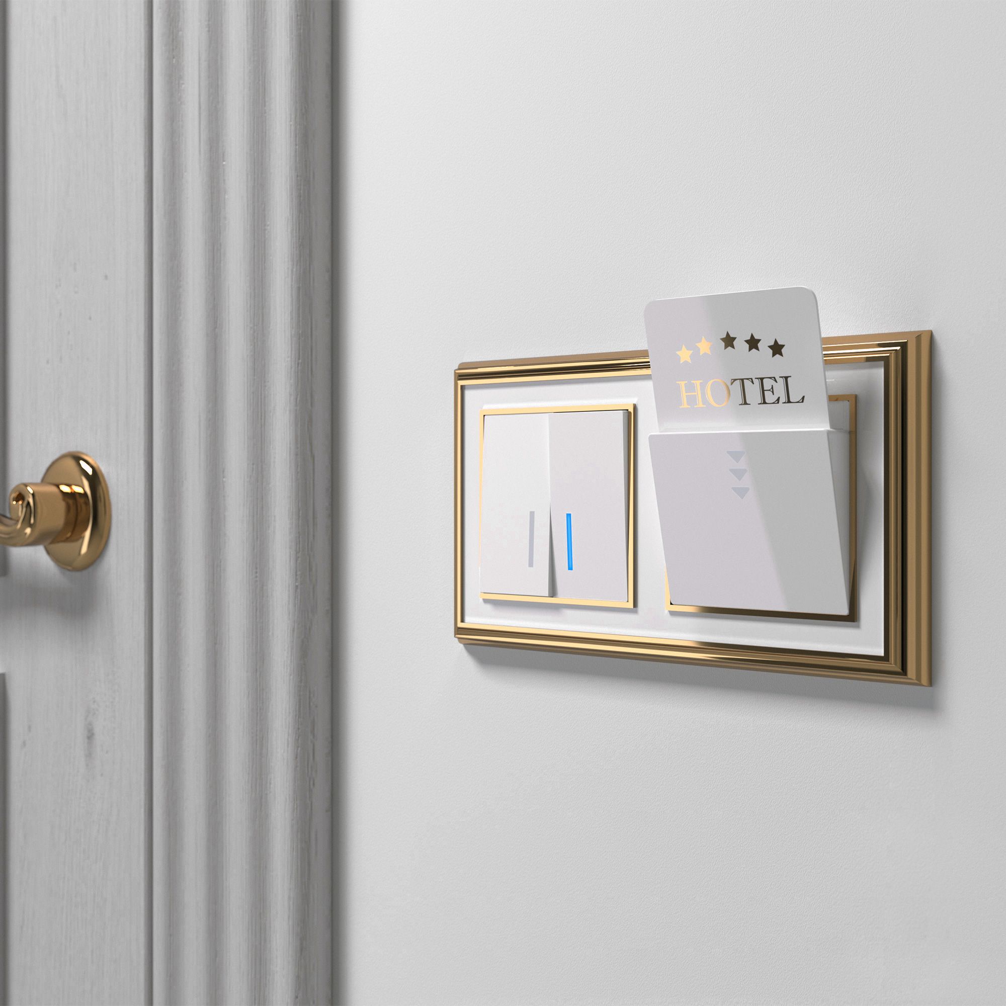 Рамка WERKEL Palacio на 2 поста (золото/белый) WL17-Frame-02 / W0021329 / a037678