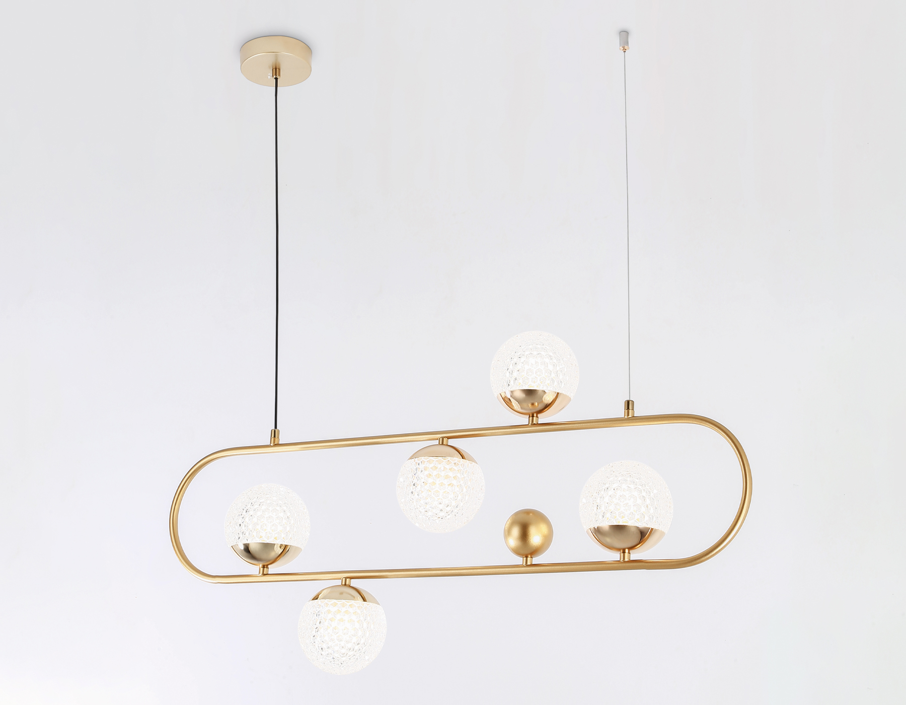 Люстра подвесная Ambrella TR5433/5 GD золото G9/5 max 40W 780*110*1000