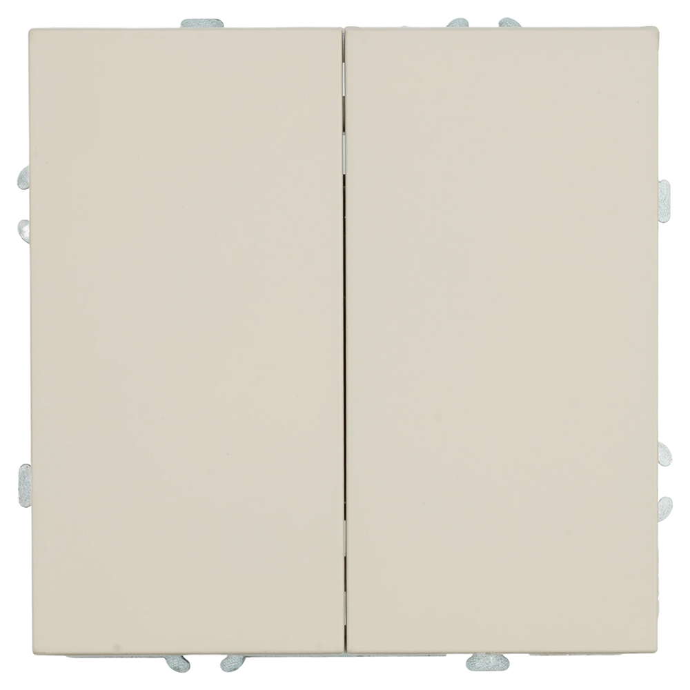 Переключатель 2-клавишный (механизм), STEKKER, 250В, 10А, серия Эмили, RSW10-5107-08, кашемир, soft touch