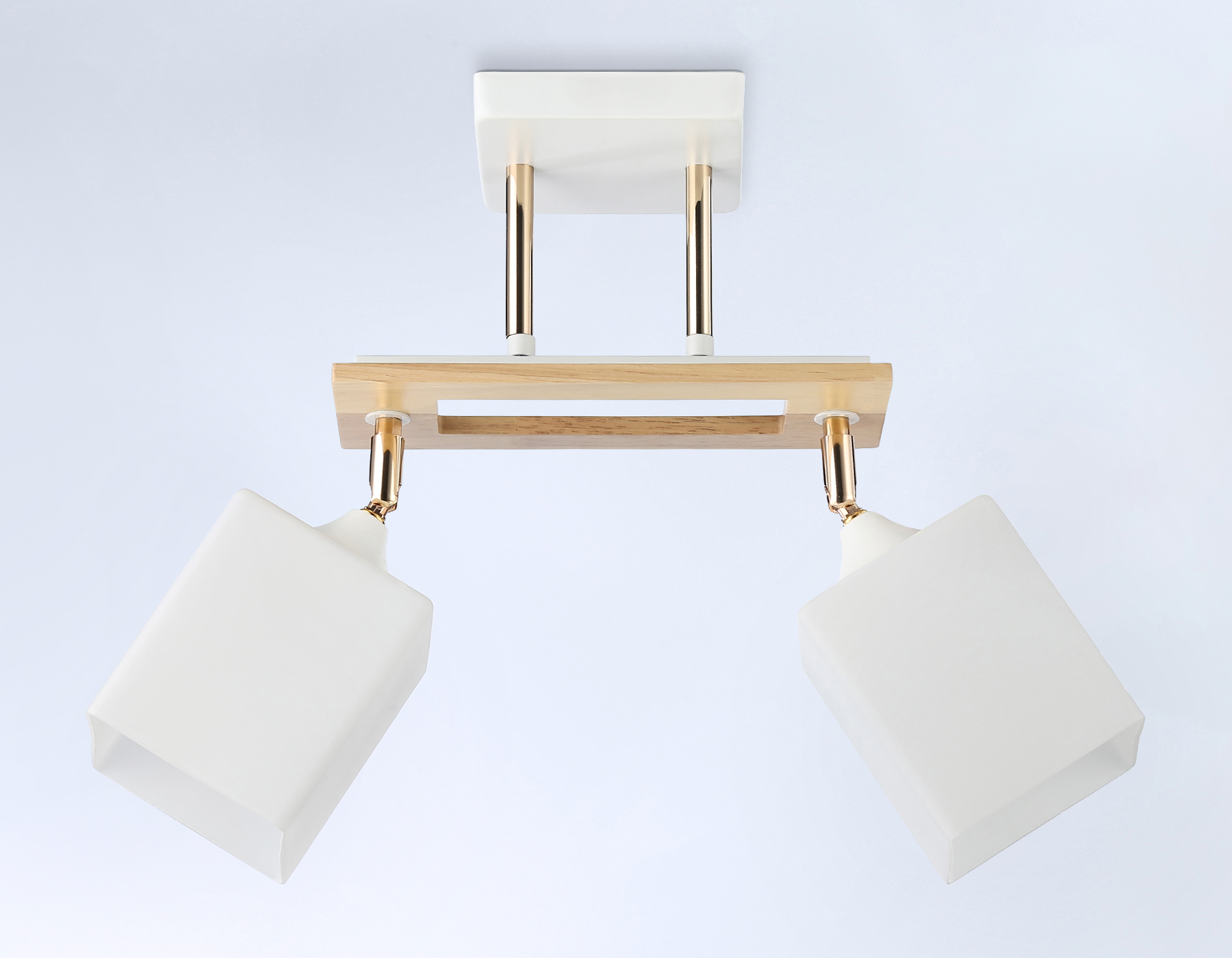 Светильник подвесной Ambrella TR9501/2 WH/FGD/FR белый/золото/белый матовый E27/2 max 40W 510*100*270