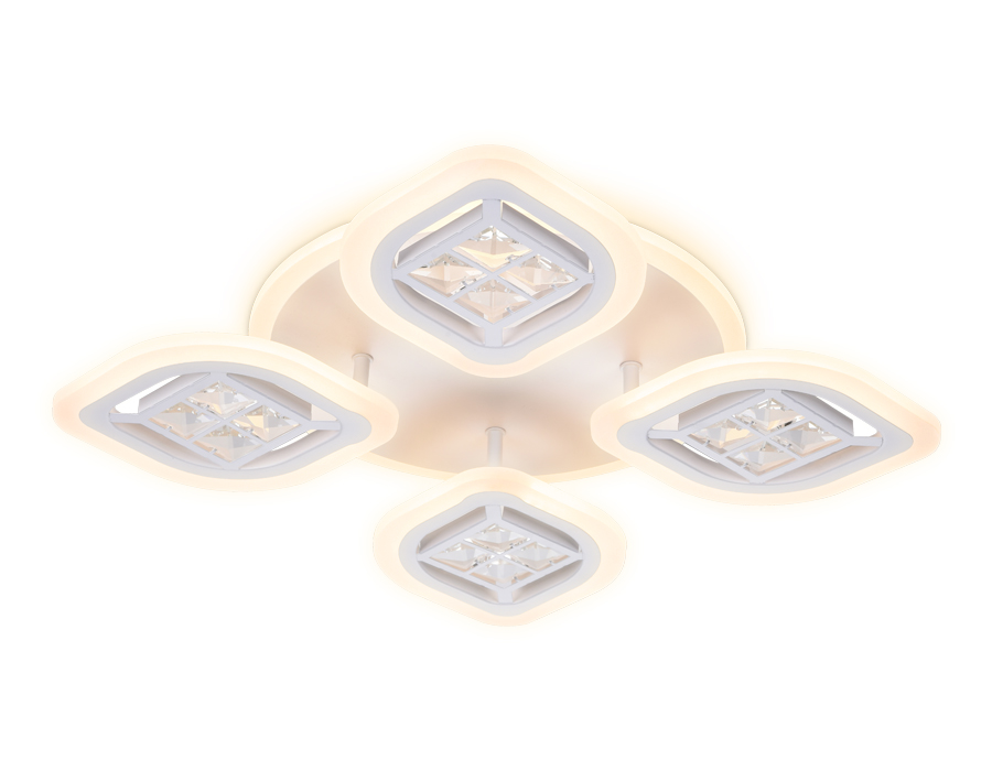 Потолочный светодиодный светильник Ambrella с пультом FA280 белый 69W 530*530*80