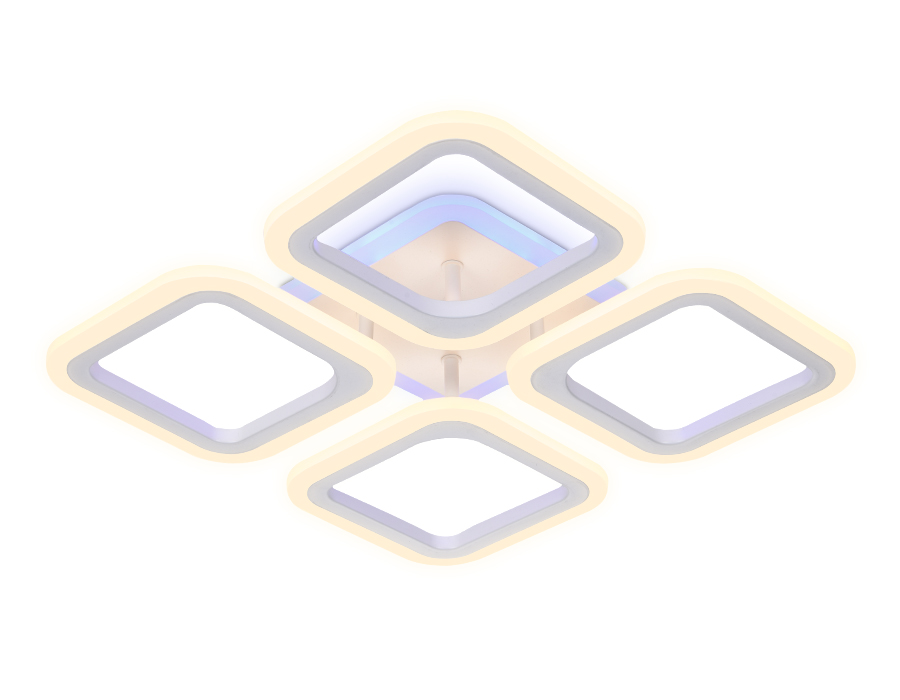 Потолочный светодиодный светильник Ambrella с пультом FA441 белый 72W 520*520*80