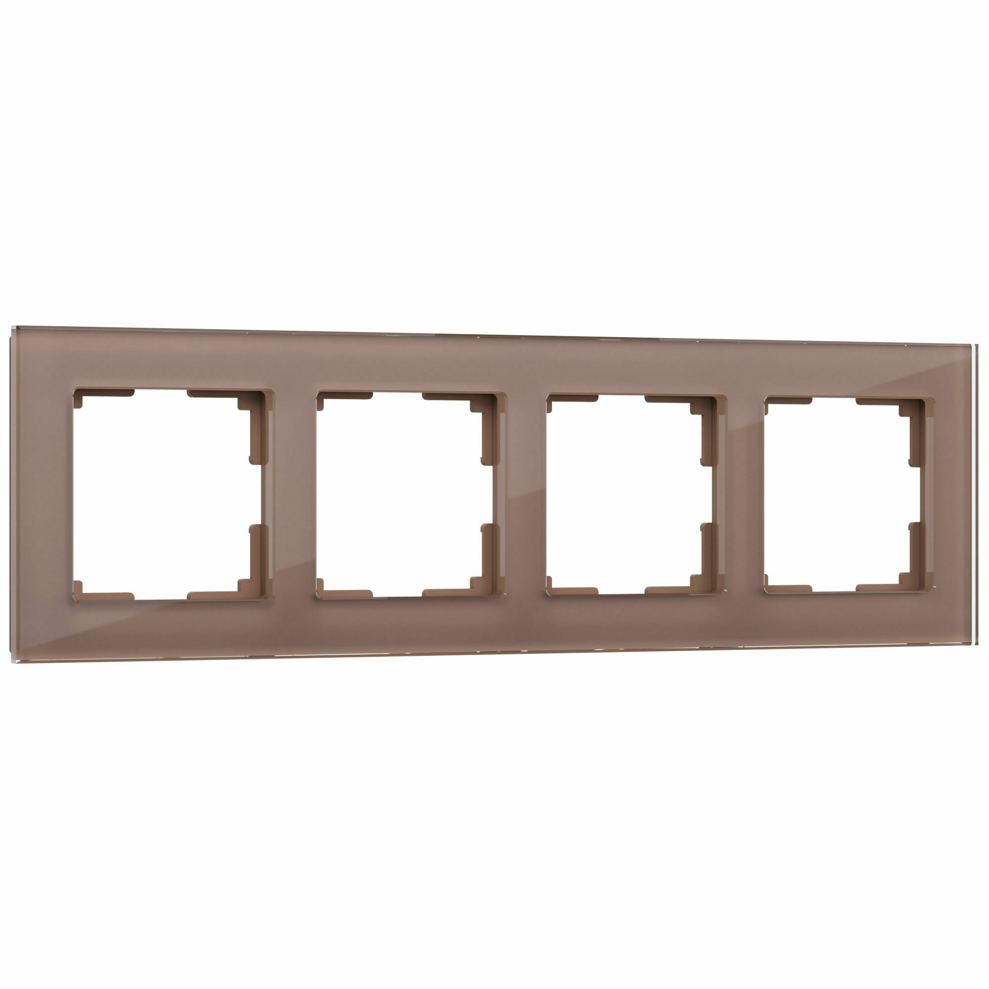 Рамка на 4 поста Favorit Werkel (латте, стекло) W0041142