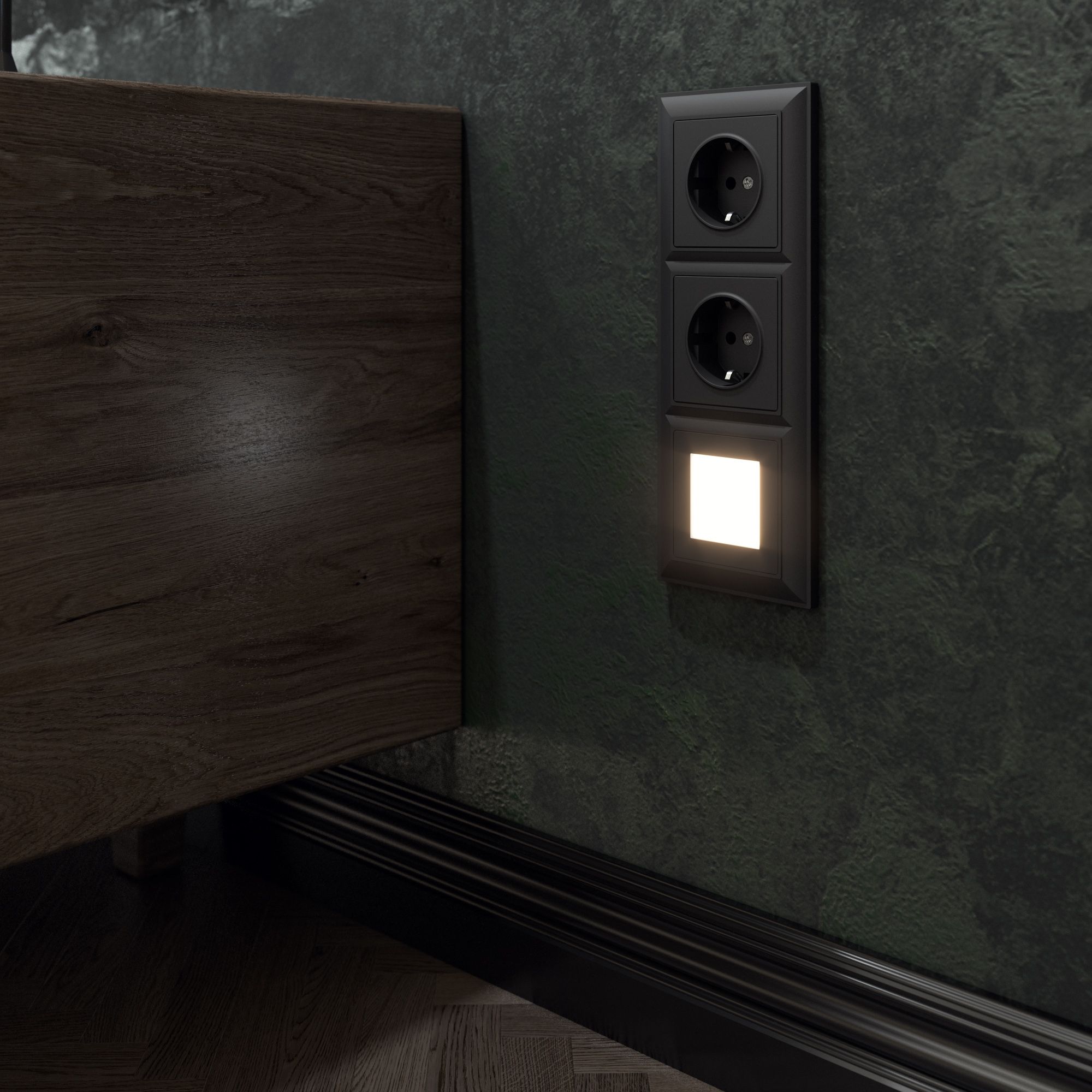 Рамка WERKEL Fiore на 3 поста (черный матовый) WL14-Frame-03 / W0032208 / a038843