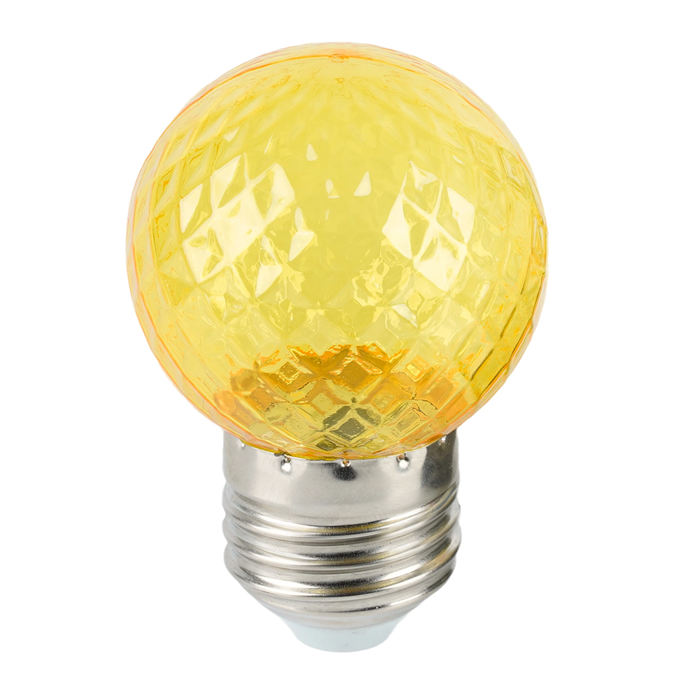 Лампа светодиодная Feron LB-385 Шарик желтый прозрачный E27 1W 230V