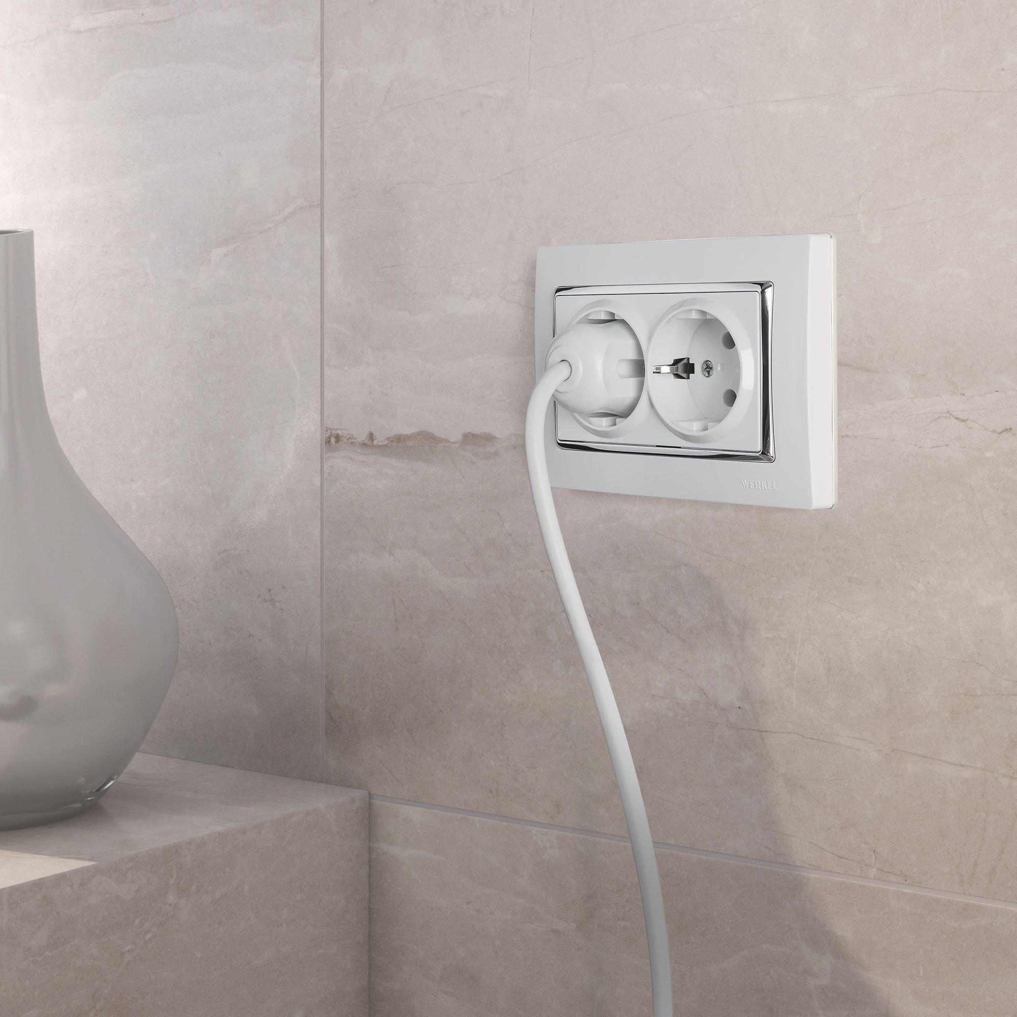 Рамка WERKEL Snabb для двойной розетки (белый) WL03-Frame-01-DBL-white / W0081901 / a033481