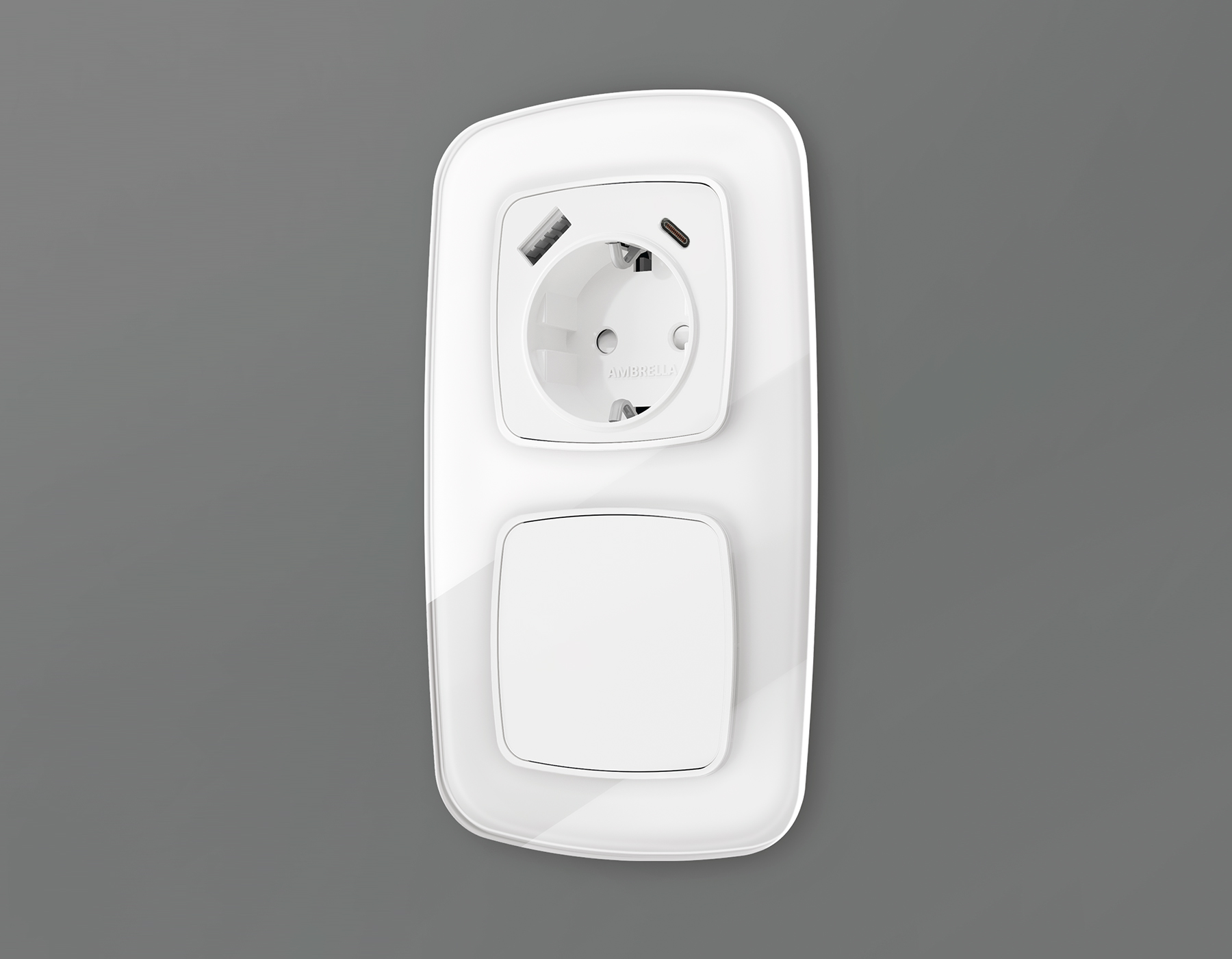 OP1160 Лицевая панель OMEGA (Белый глянец) заглушка для суппорта QUANT