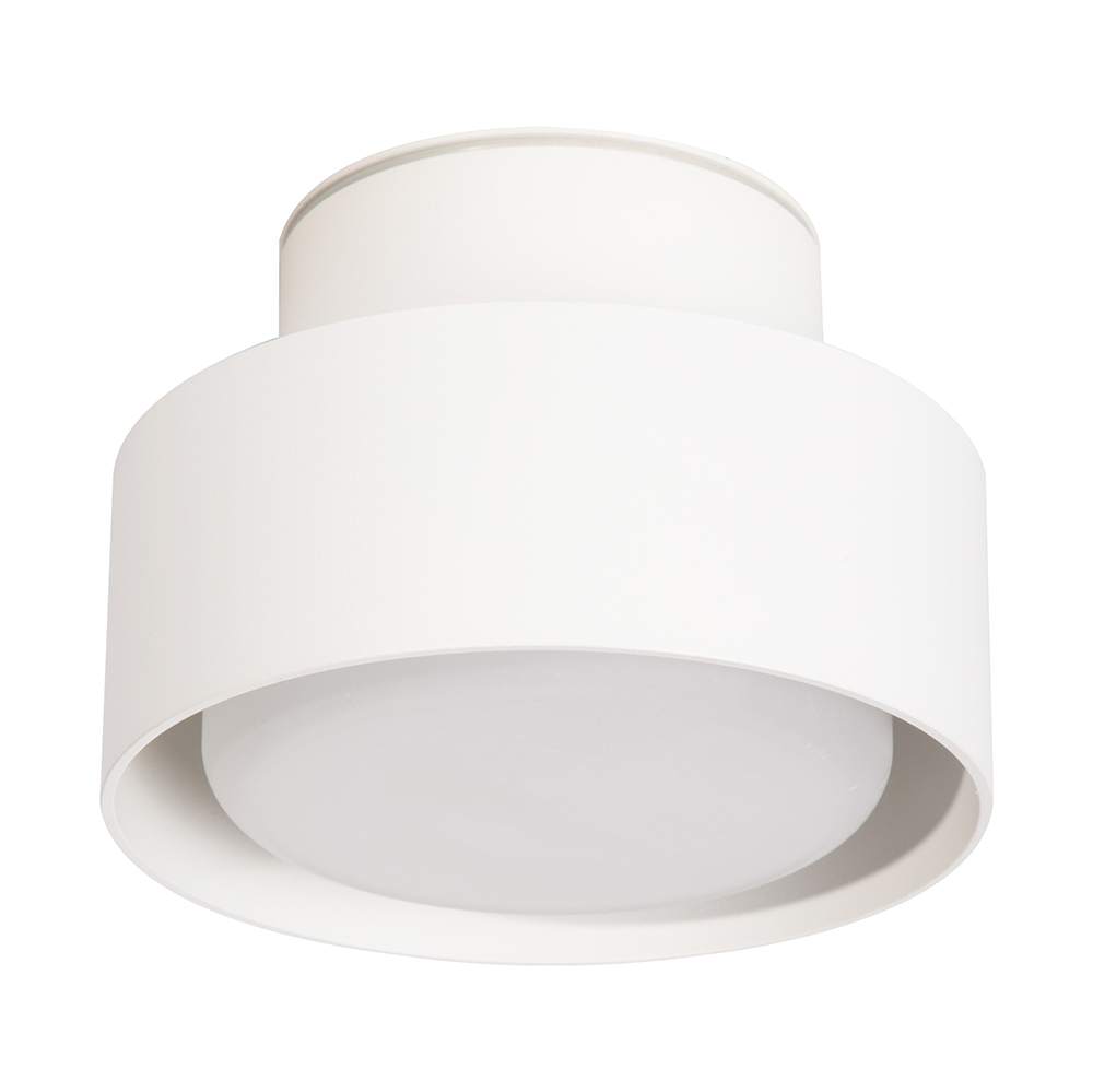 Светильник потолочный Feron HL367 Barrel AURA 12W, 230V, GX53, белый IP44