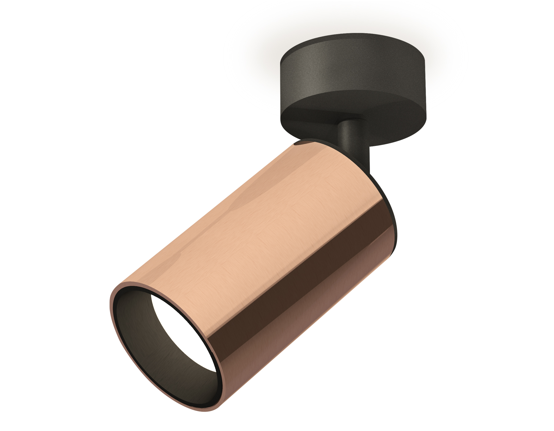 Накладной поворотный светильник XM6326020 PPG/SBK золото розовое полированное/черный песок MR16 GU5.3 (A2210, C6326, N6111)