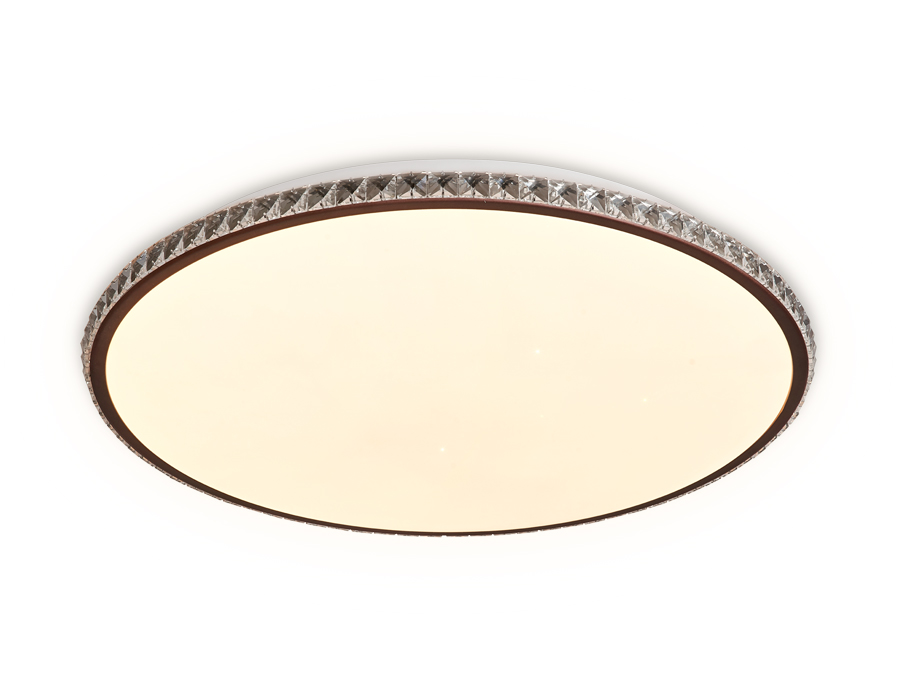 Потолочный светодиодный светильник Ambrella FF71 WH/CF белый/кофе 72W+24W (ПДУ ИК)