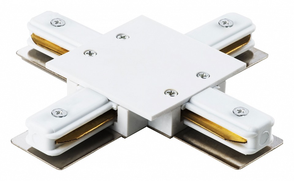 Коннектор для встраиваемого шинопровода Х- образный General G-1-TXT-I-IP20-W 1-фазный белый