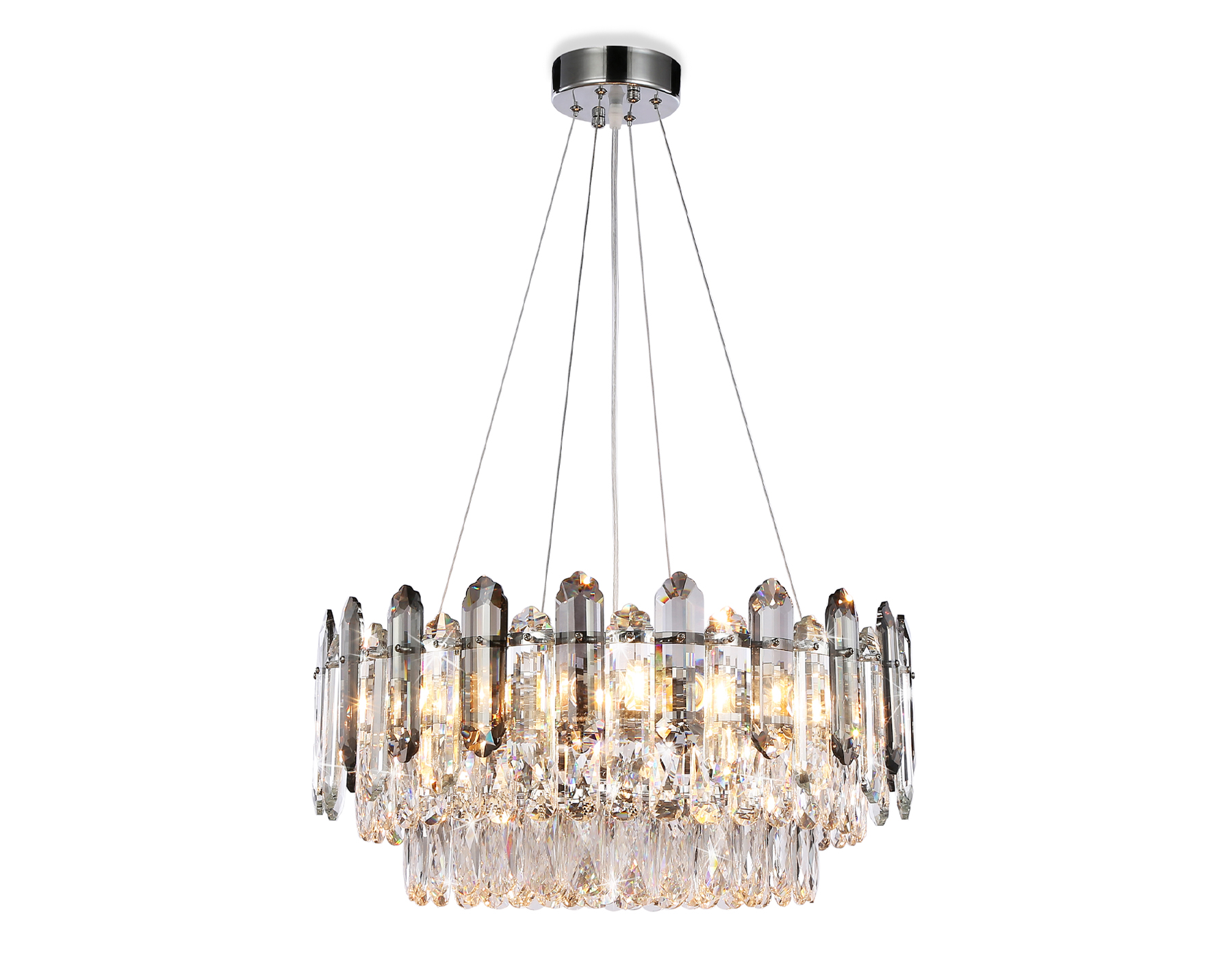 Подвесная люстра TR5191/11 CH/CL/SM хром/прозрачный/дымчатый E27*11 max 40W D550*250